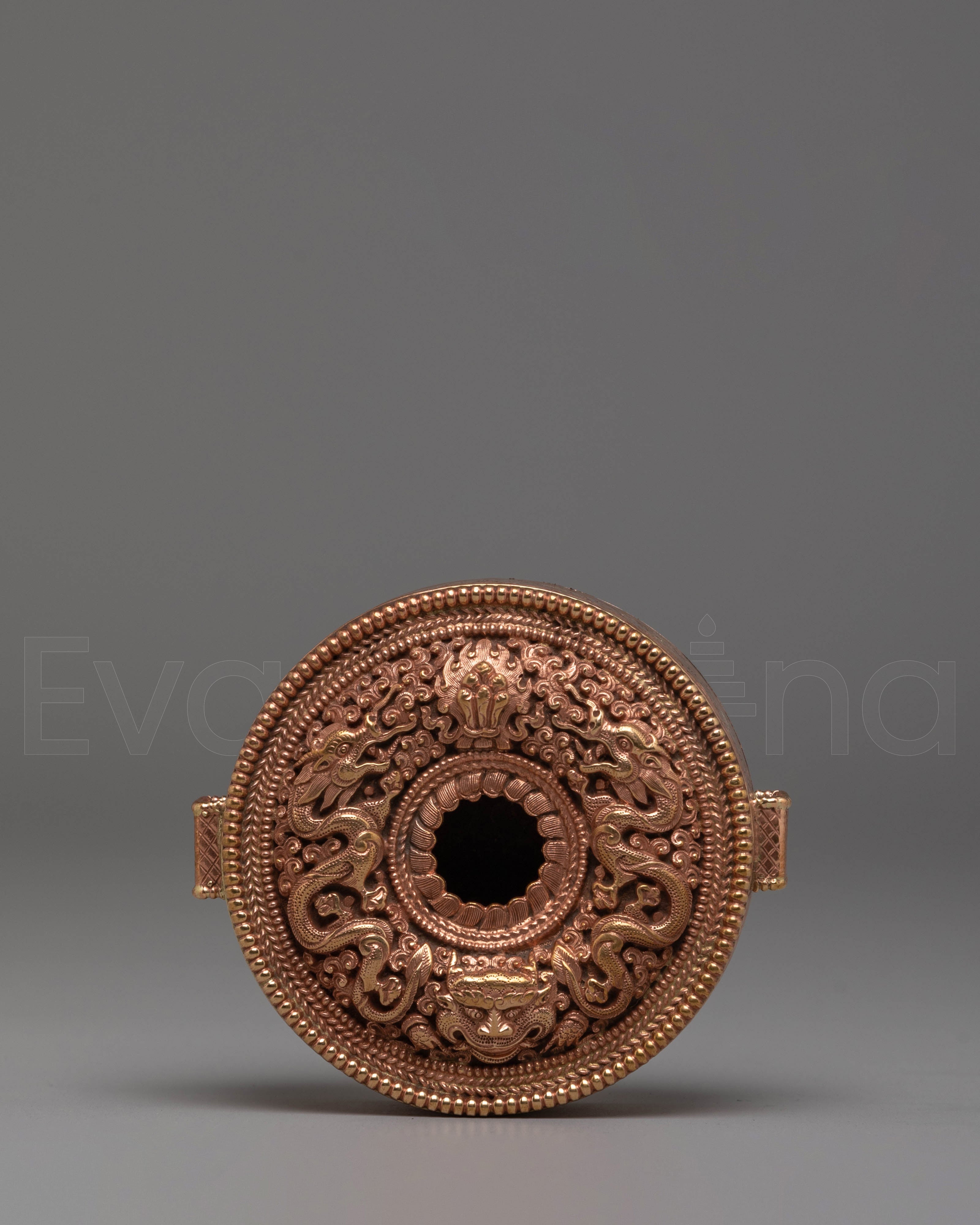 Handmade Buddhist Copper Ghau Box
