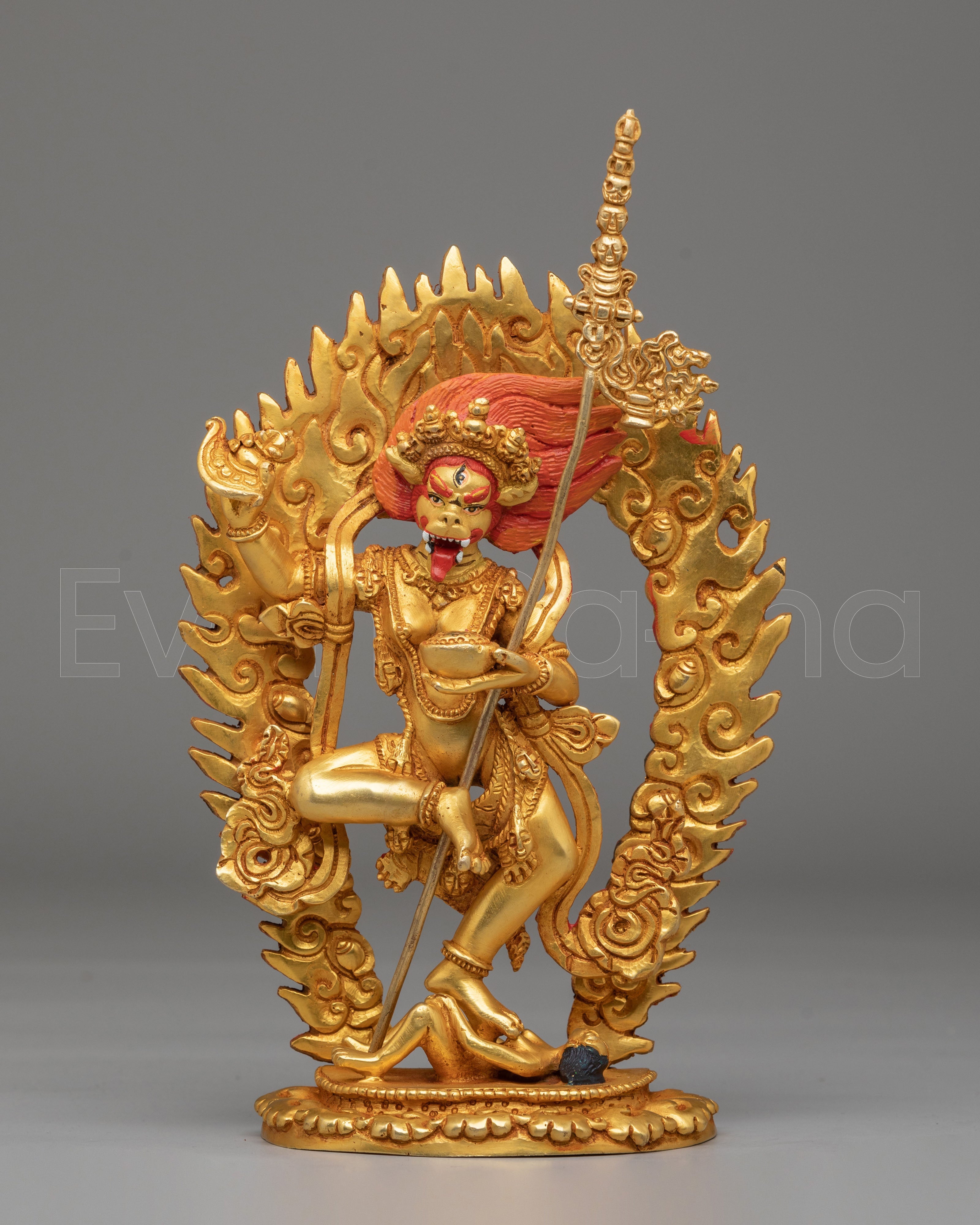 Handmade Buddhist Simhamukha Statue
