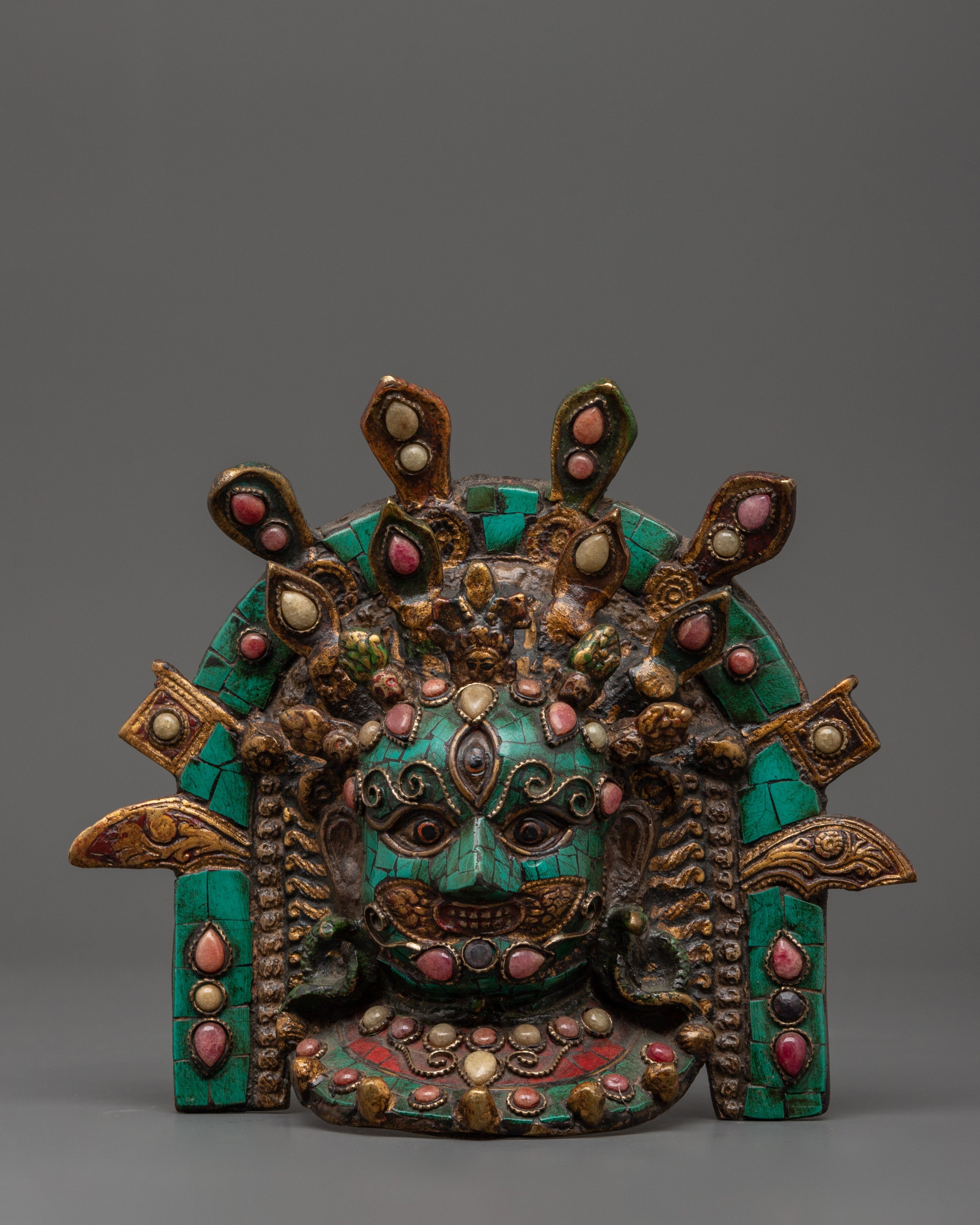 Turquoise Coral Wall Hanging Mask