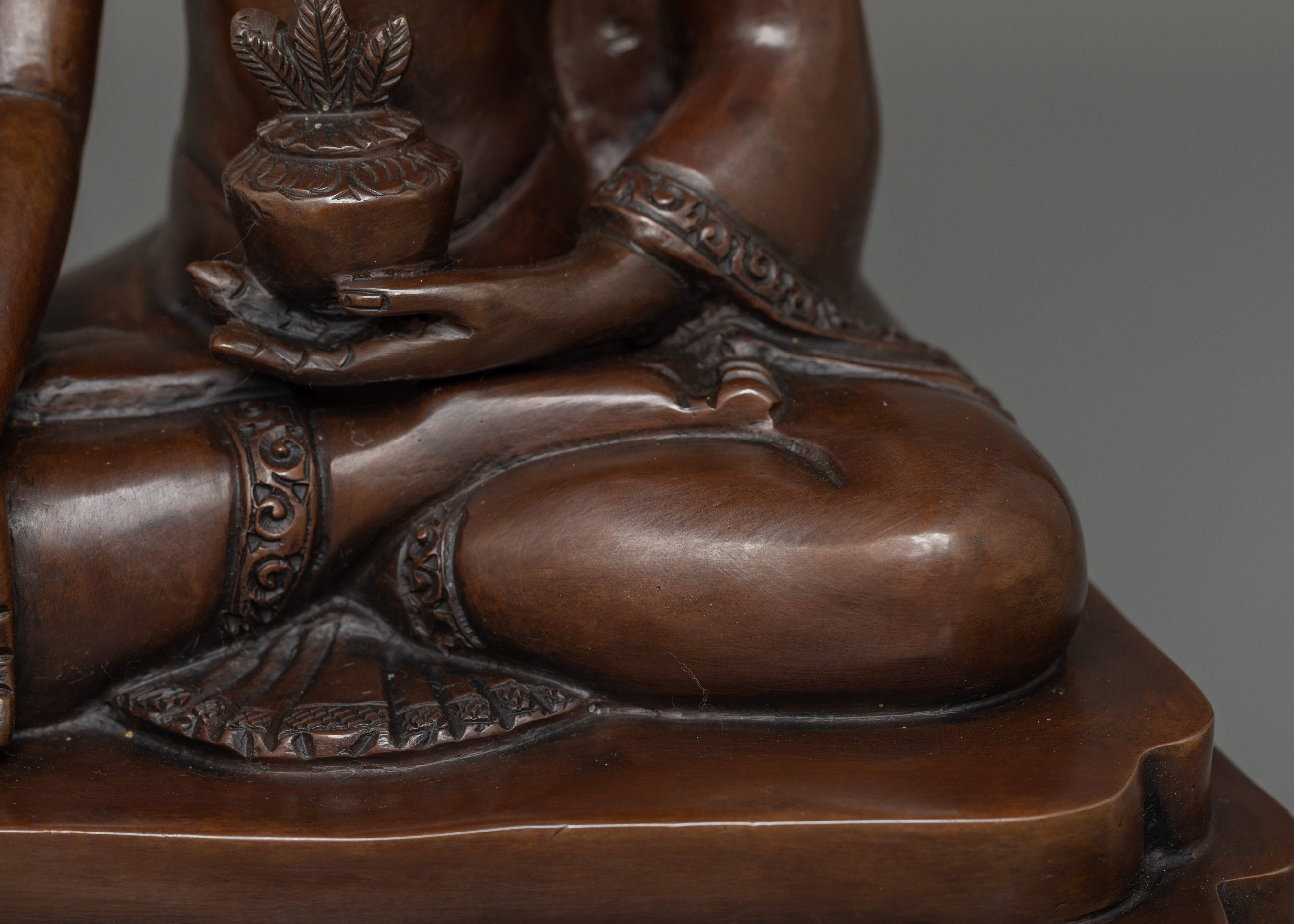 Medicine Buddha with Oxidized Copper Body Statue | A Divine Healer