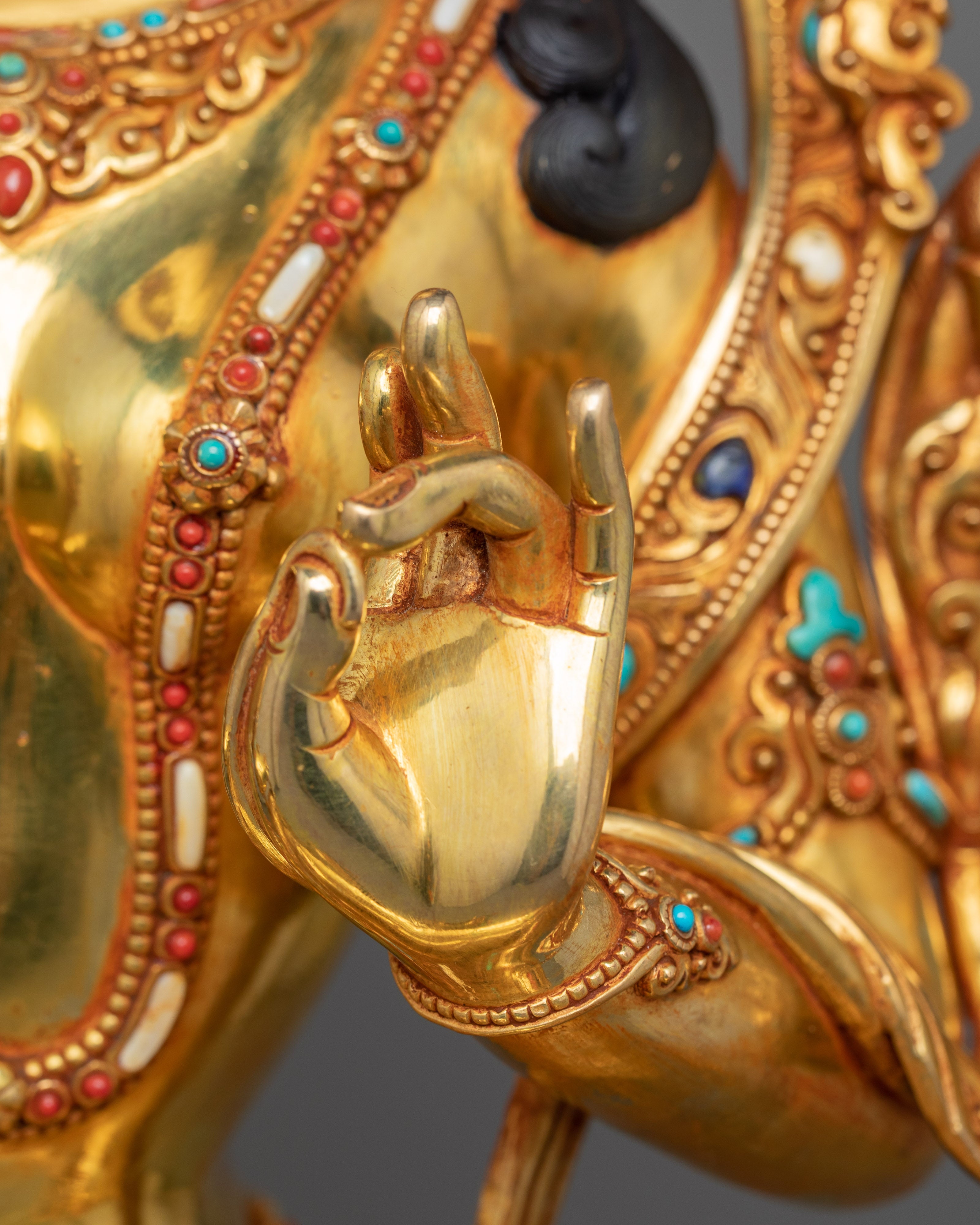 Himalayan Bodhisattva Goddess Green Tara Sculpture | Mother of Compassion and Mercy