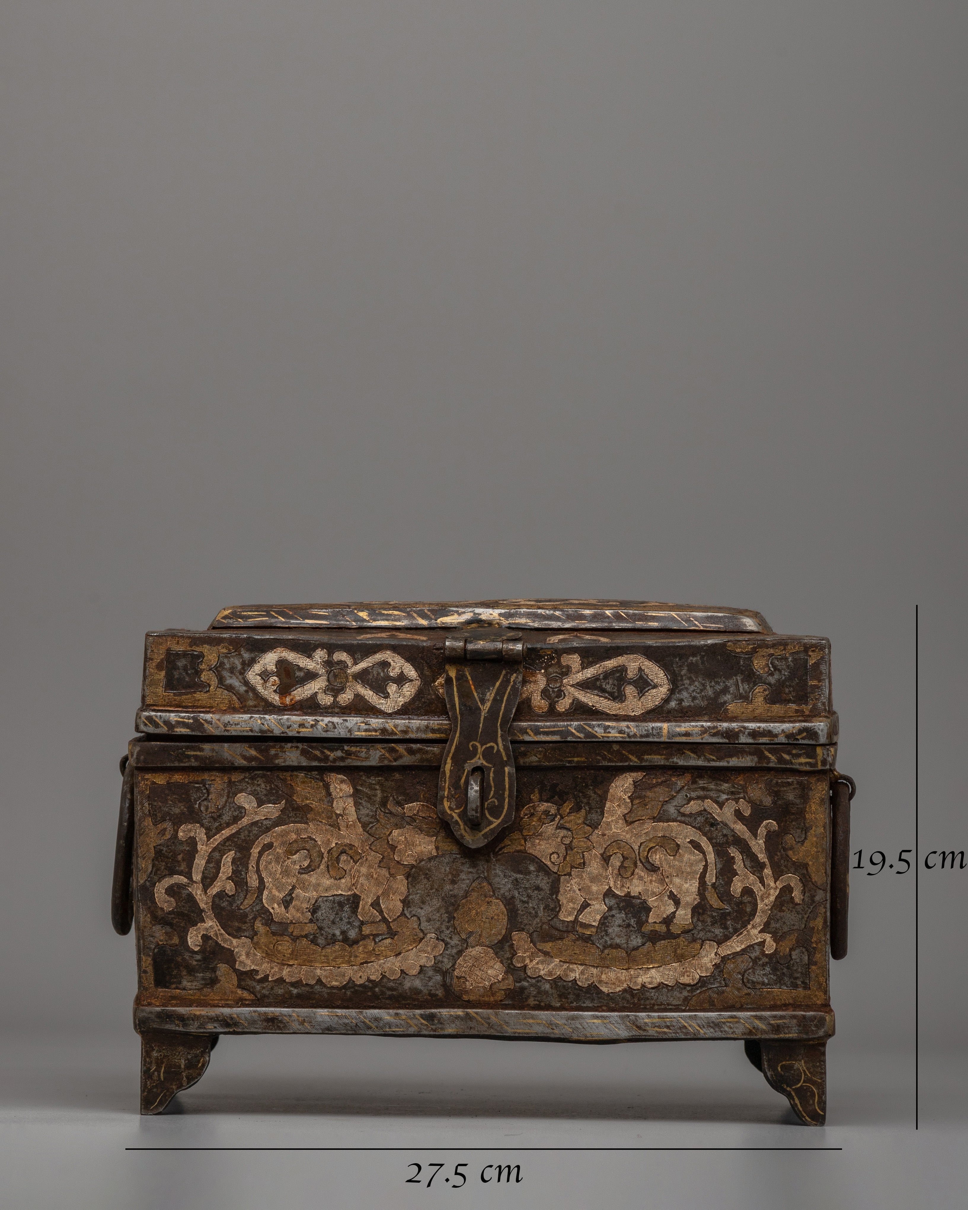 Silver-Plated Tibetan Treasure Box | Sacred Artifact Storage
