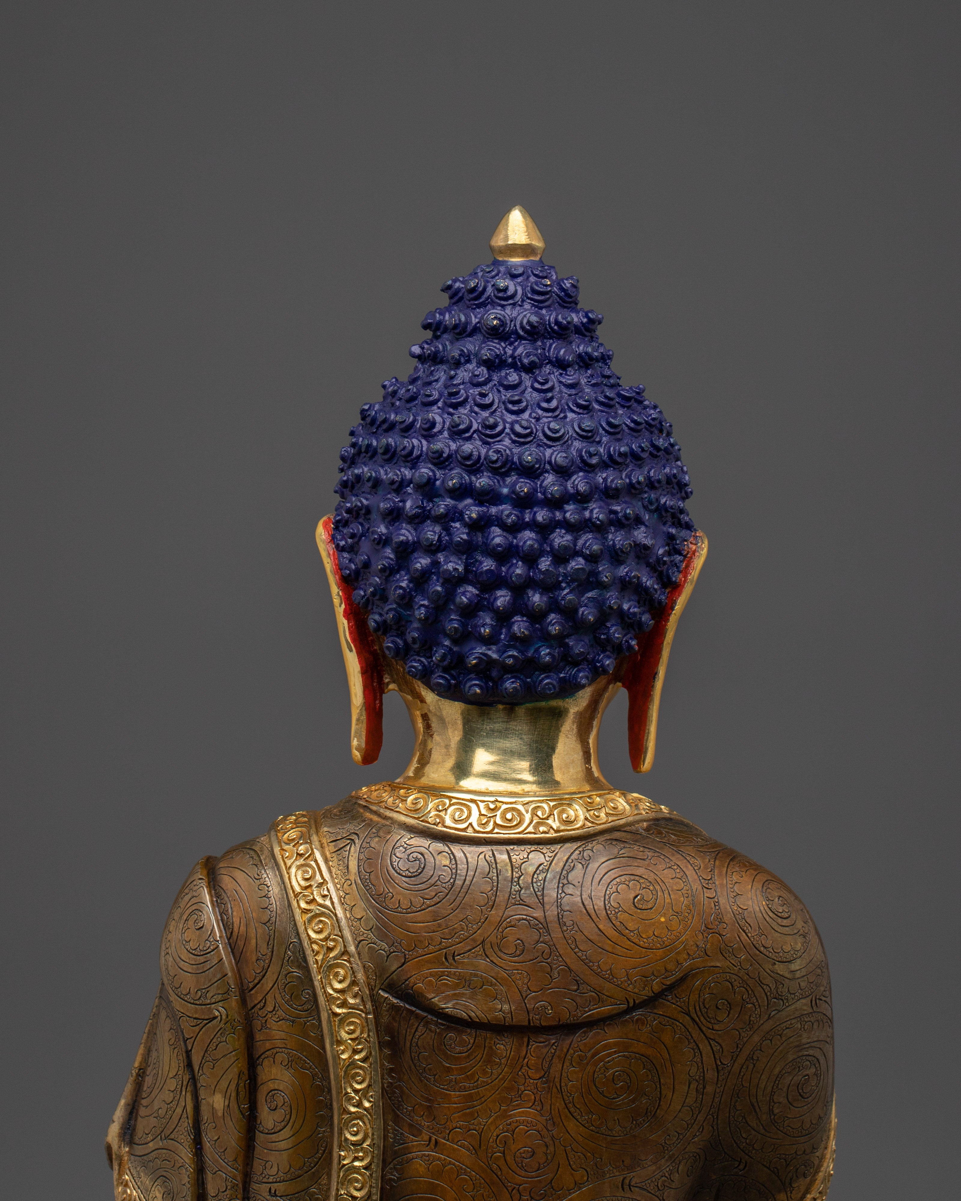 Shakyamuni Buddha Statue with Copper Body | A Symbol of Enlightenment and Tranquility
