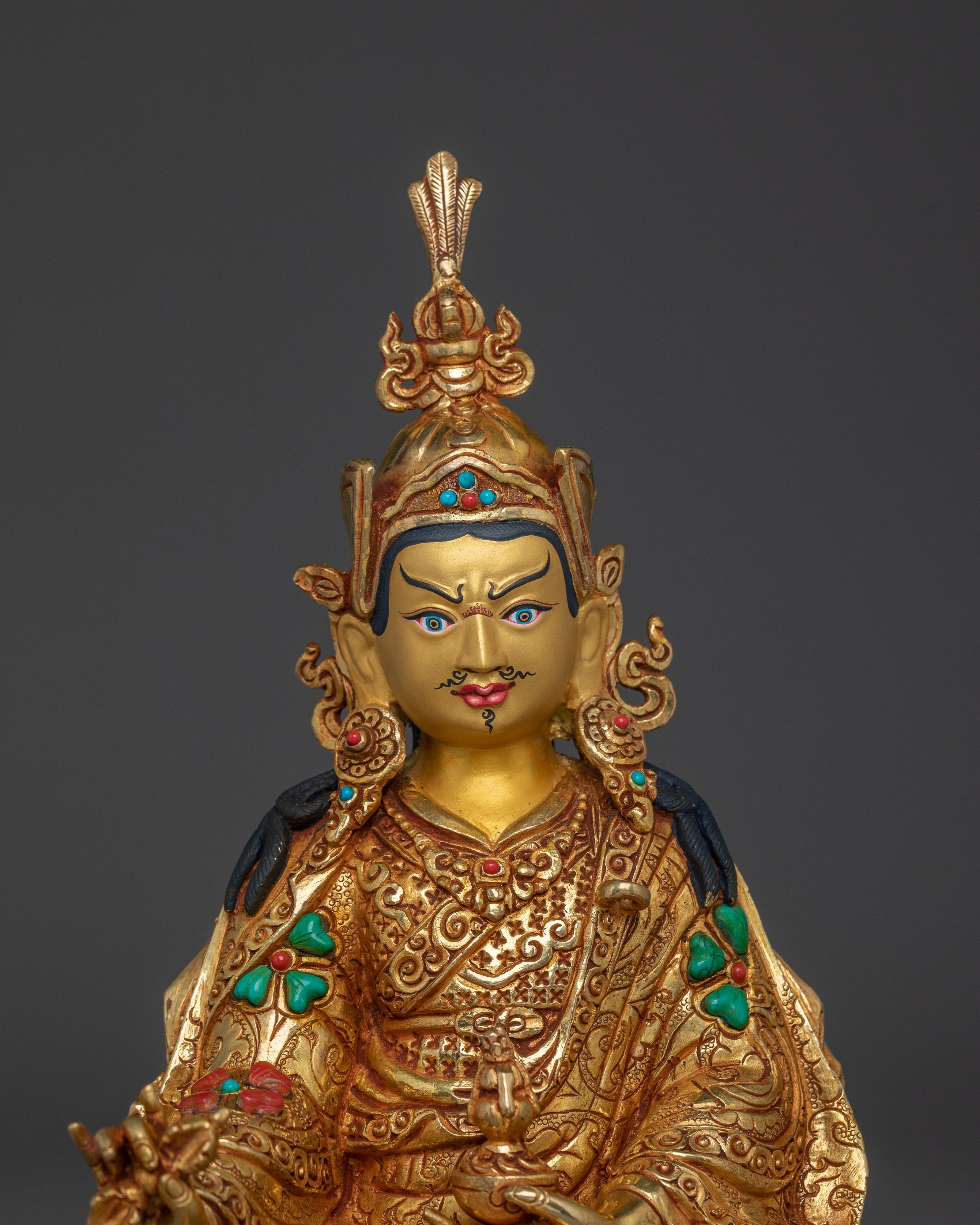 Radiant Guru Rinpoche Statue | Himalayan Padmasambhava Artwork