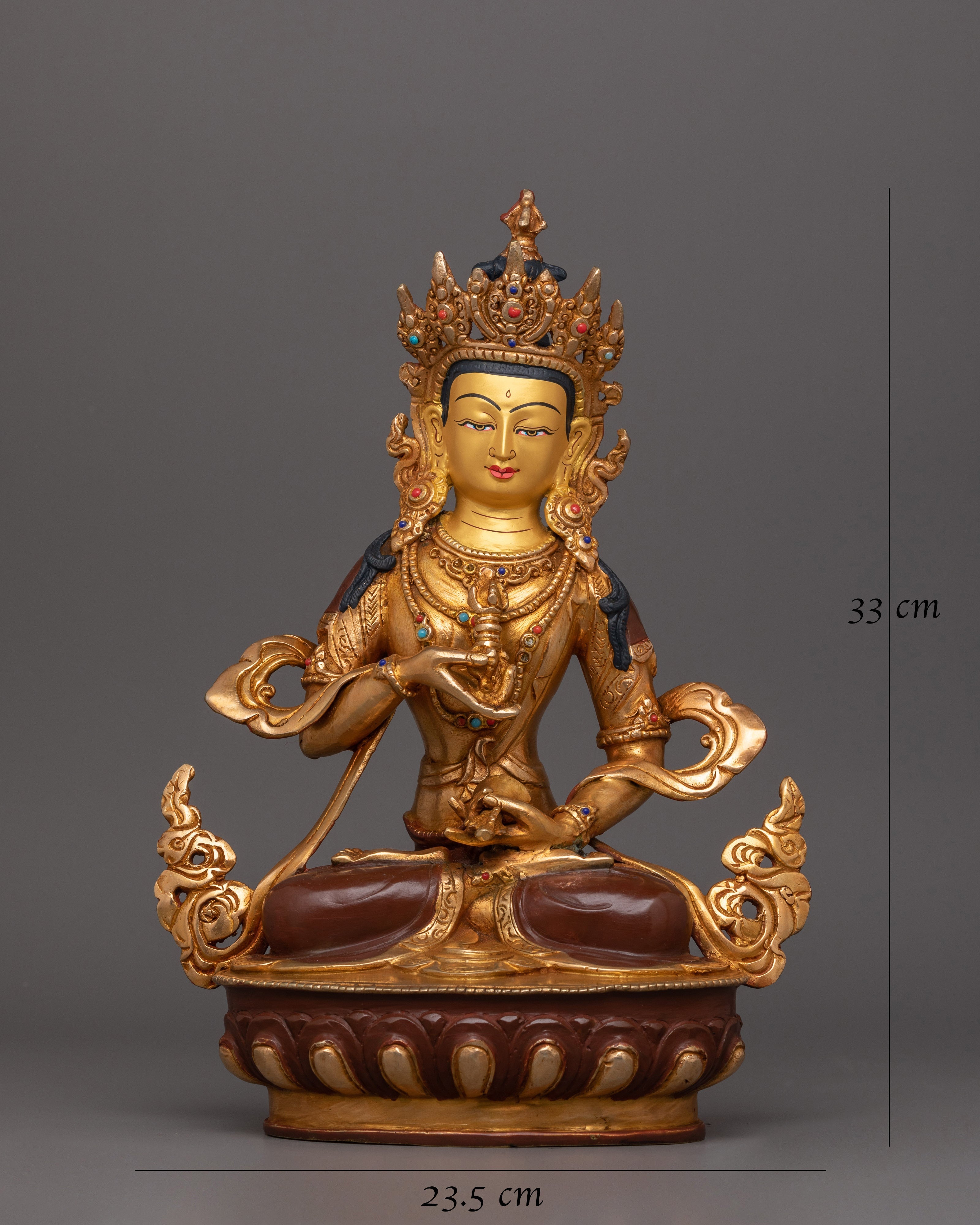 Vajrasattva Vajra and Bell Holder Sculpture | Religious Dharma Decor