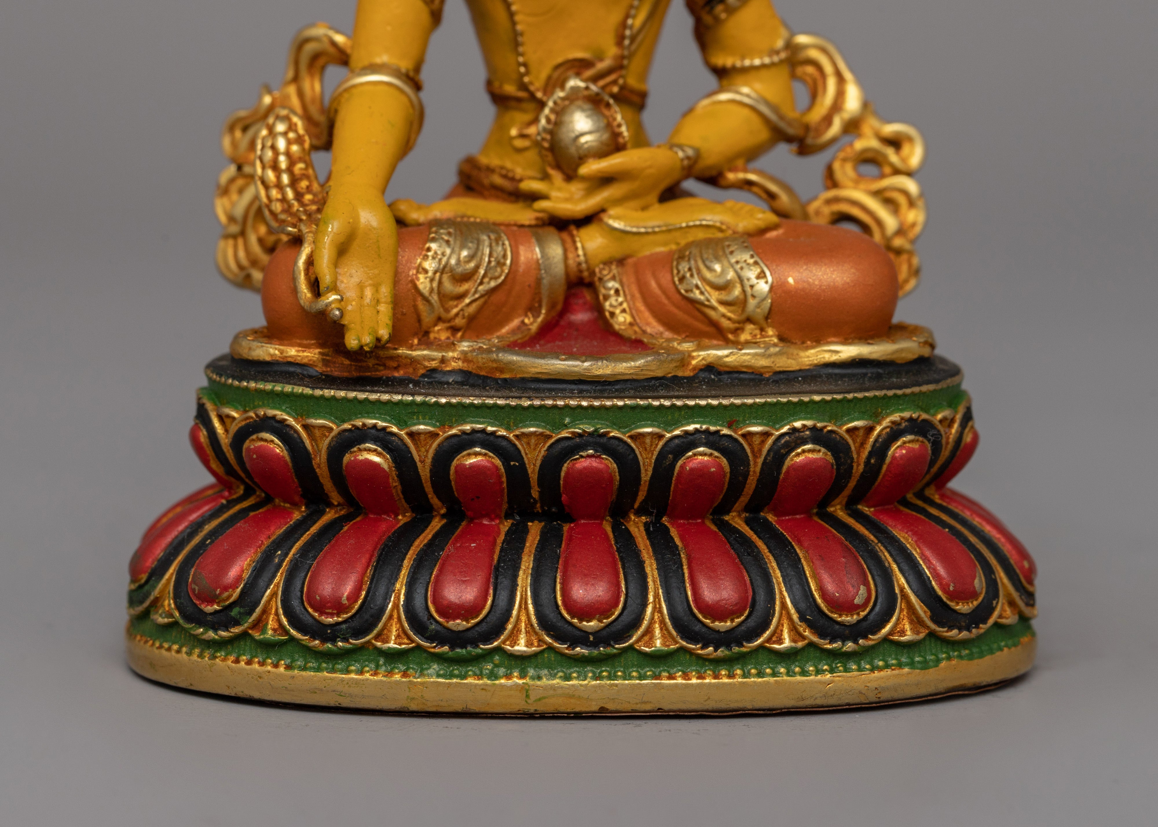Gold-Plated Kshitigarbha Statue | Buddhist Bodhisattva of the Earth