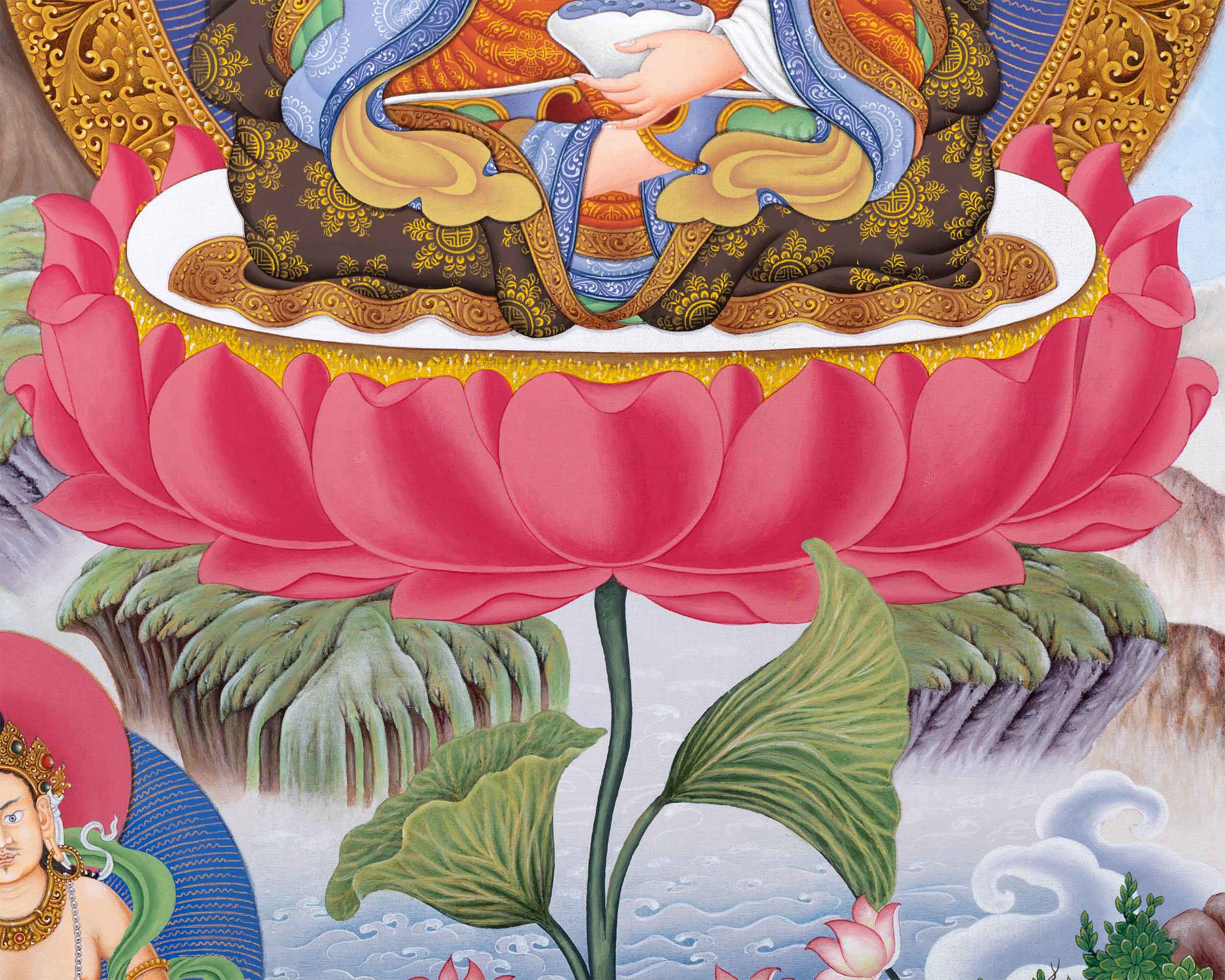 Exquisite Guru Rinpoche Thangka Print | Experience the Blessings Of Padmasambhava