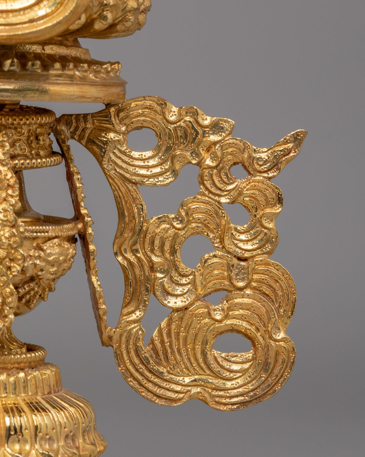 Buddhist Doya Ngaga Set | Gold-Plated Copper Ritual Tools
