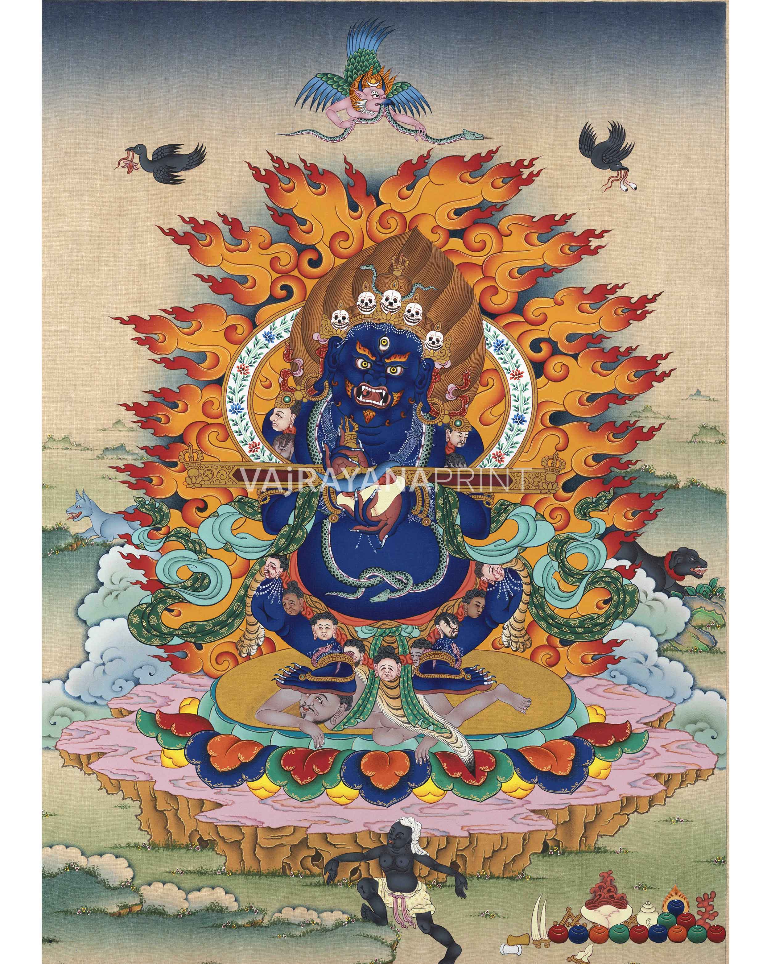 Sakya Mahakala Thangka Print