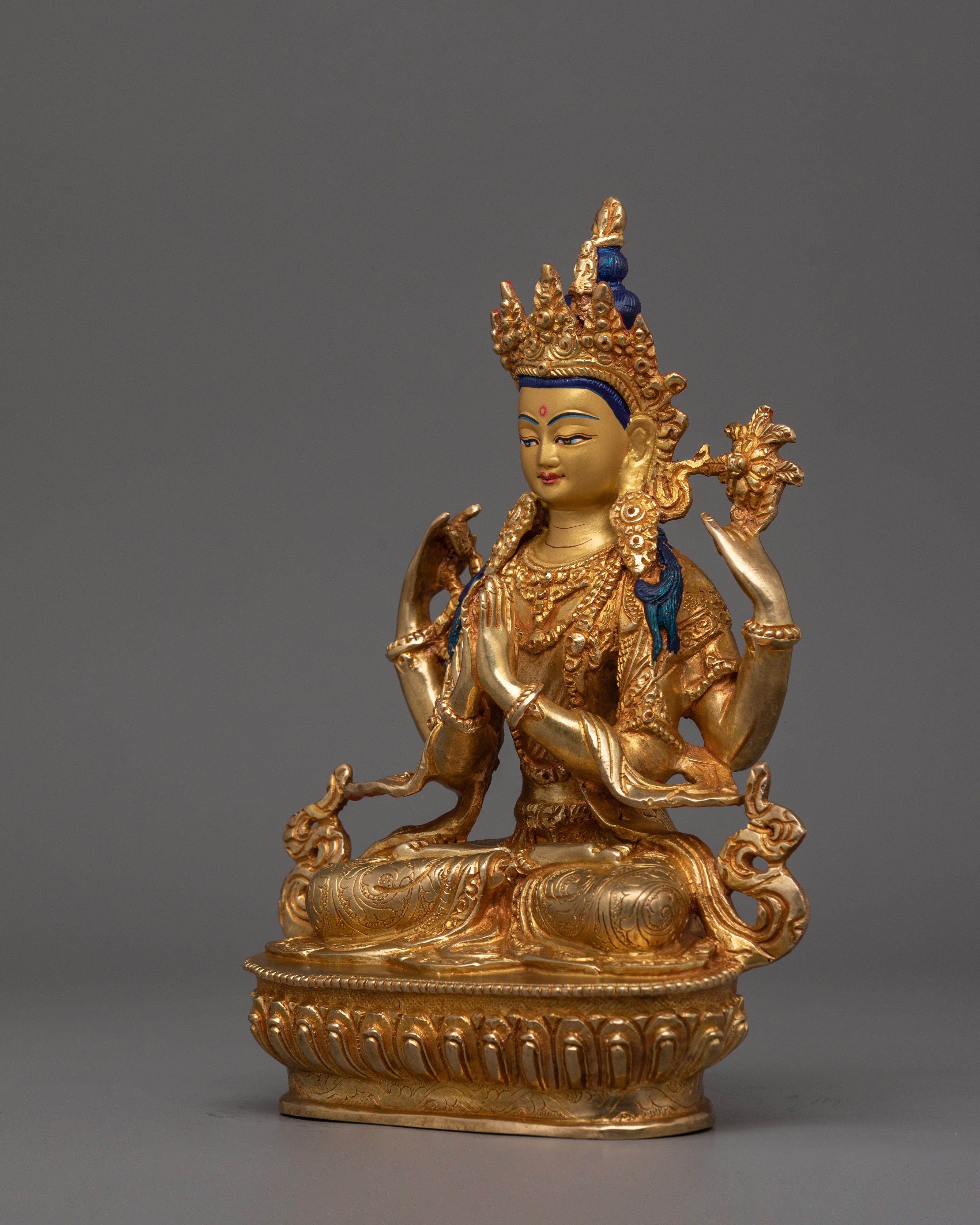 Beautiful 4 Armed Chenrezig Statue | The Bodhisattva of Infinite Compassion
