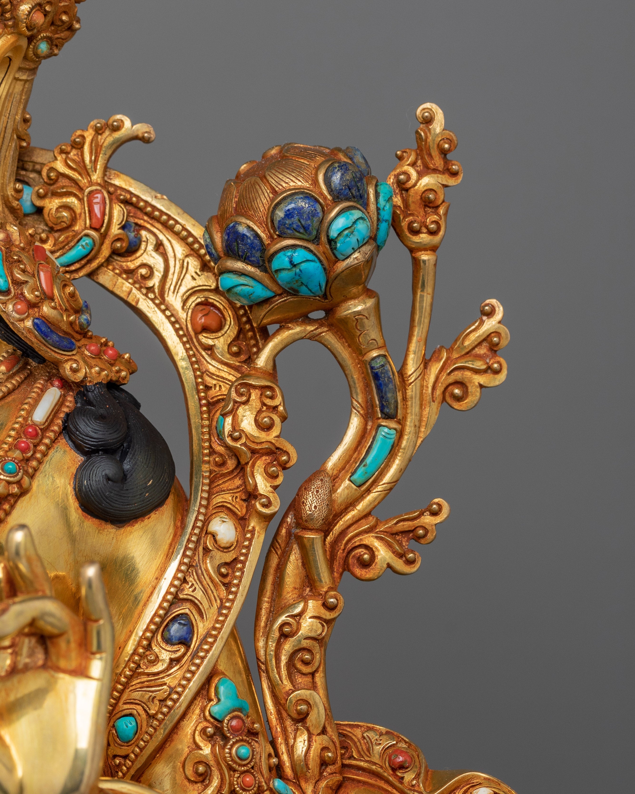 Himalayan Bodhisattva Goddess Green Tara Sculpture | Mother of Compassion and Mercy