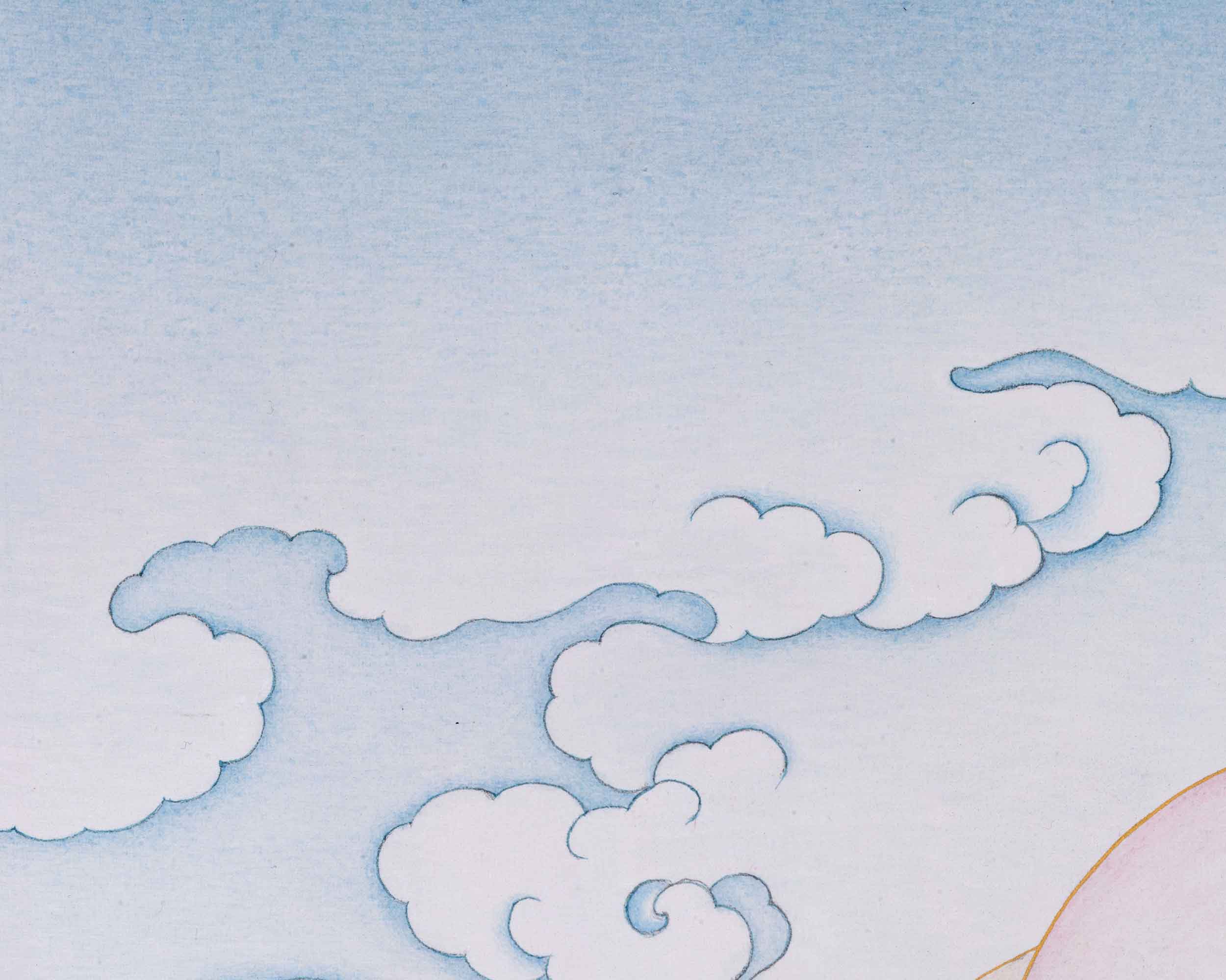 Avalokiteshvara Mantra Tibetan Thangka Using Stone Colors | Himalayan Buddhist Sacred Art Of Chenrezig