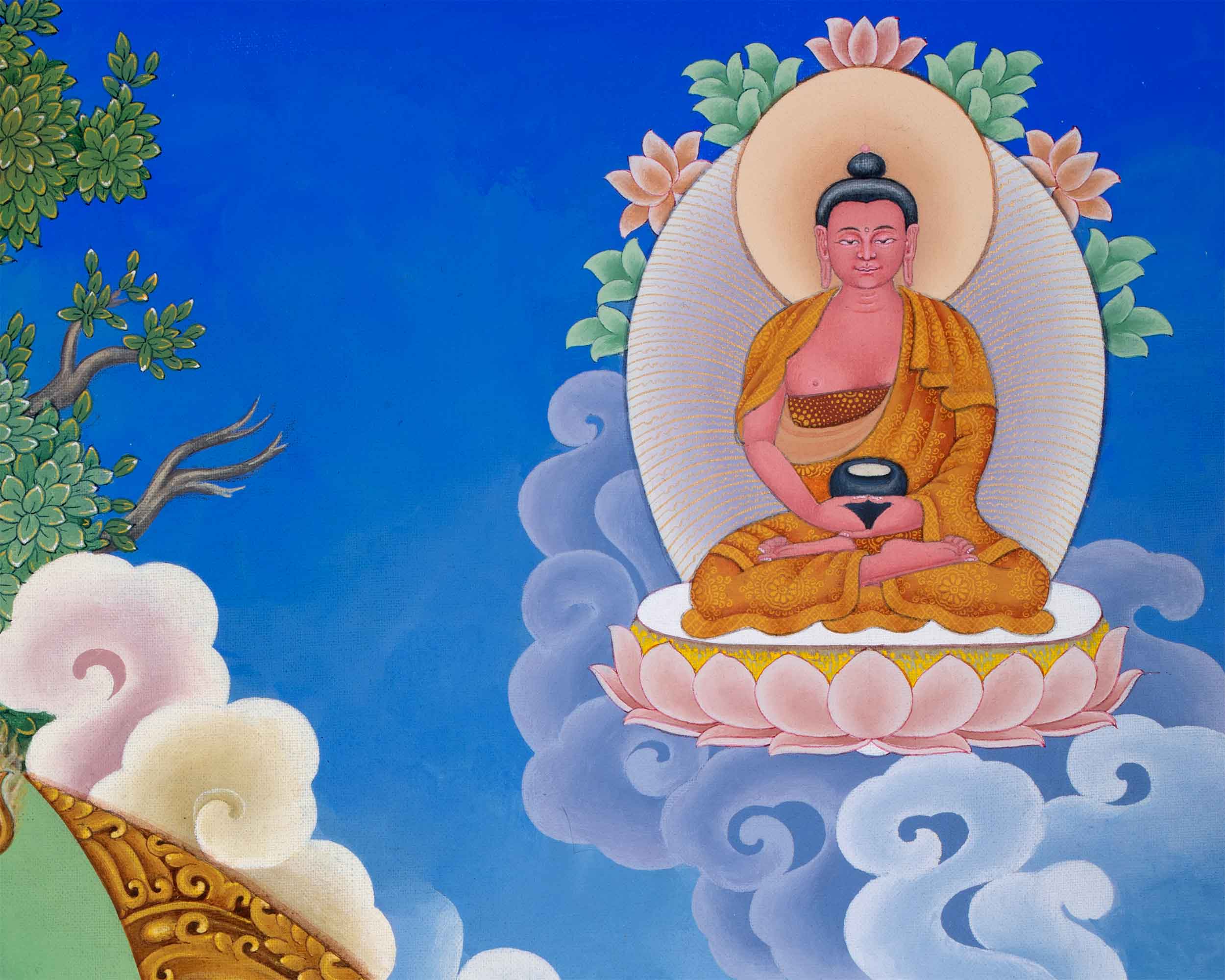 Exquisite Guru Rinpoche Thangka Print | Experience the Blessings Of Padmasambhava