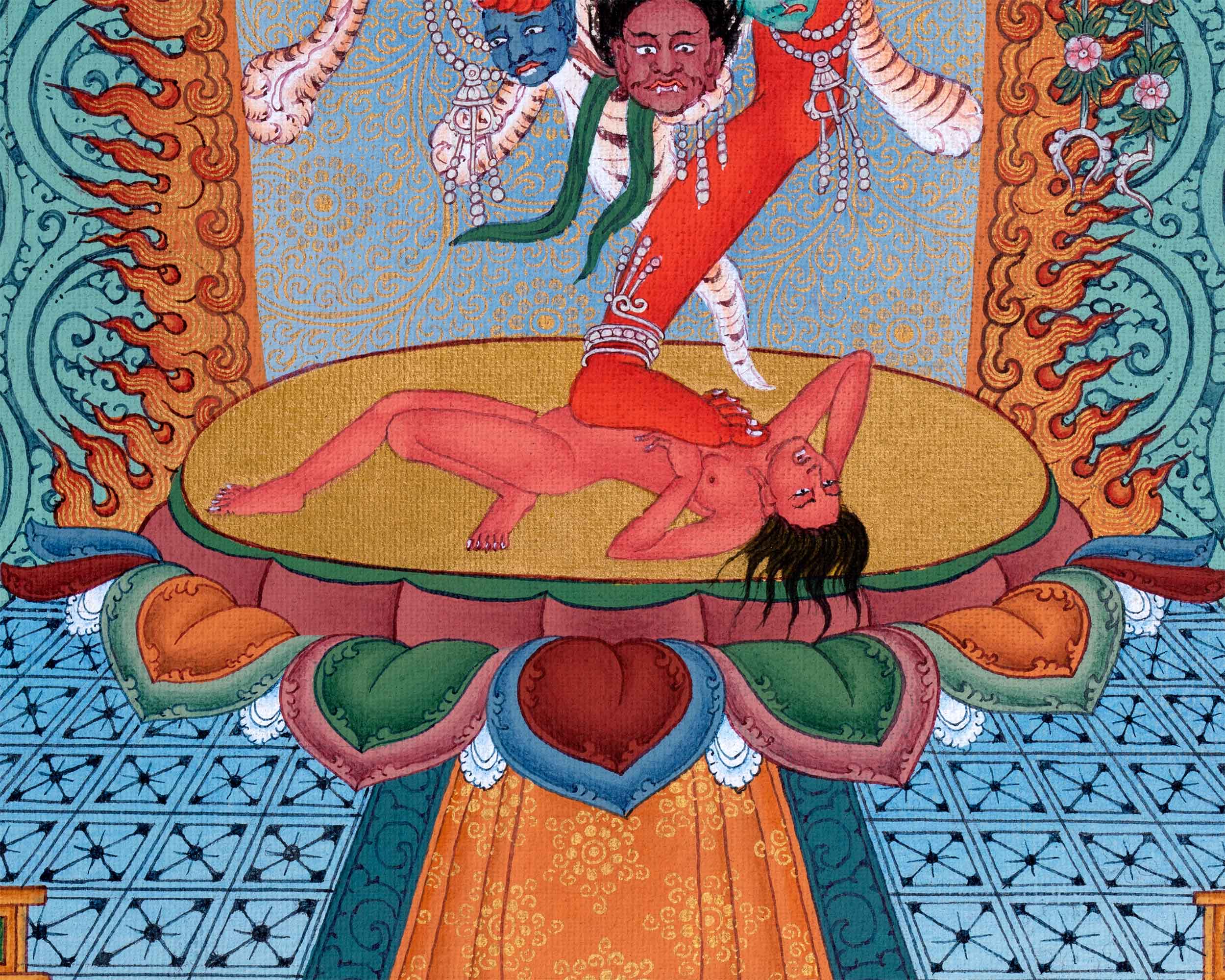 Kurukulla: Traditional Thangka Print | Stunning Kurukulla Wall Hanging | Tibetan Buddhism