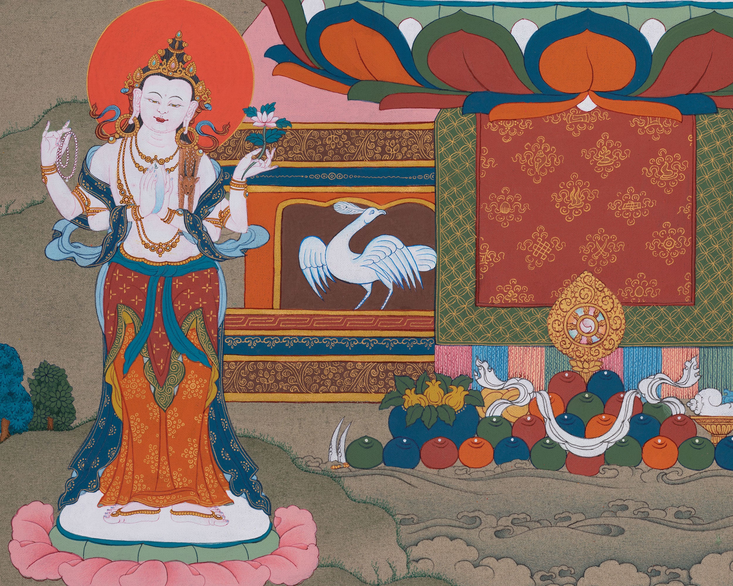 Amitabha Buddha Thangka | Traditional Hand Painted Artwork | Gift Idea