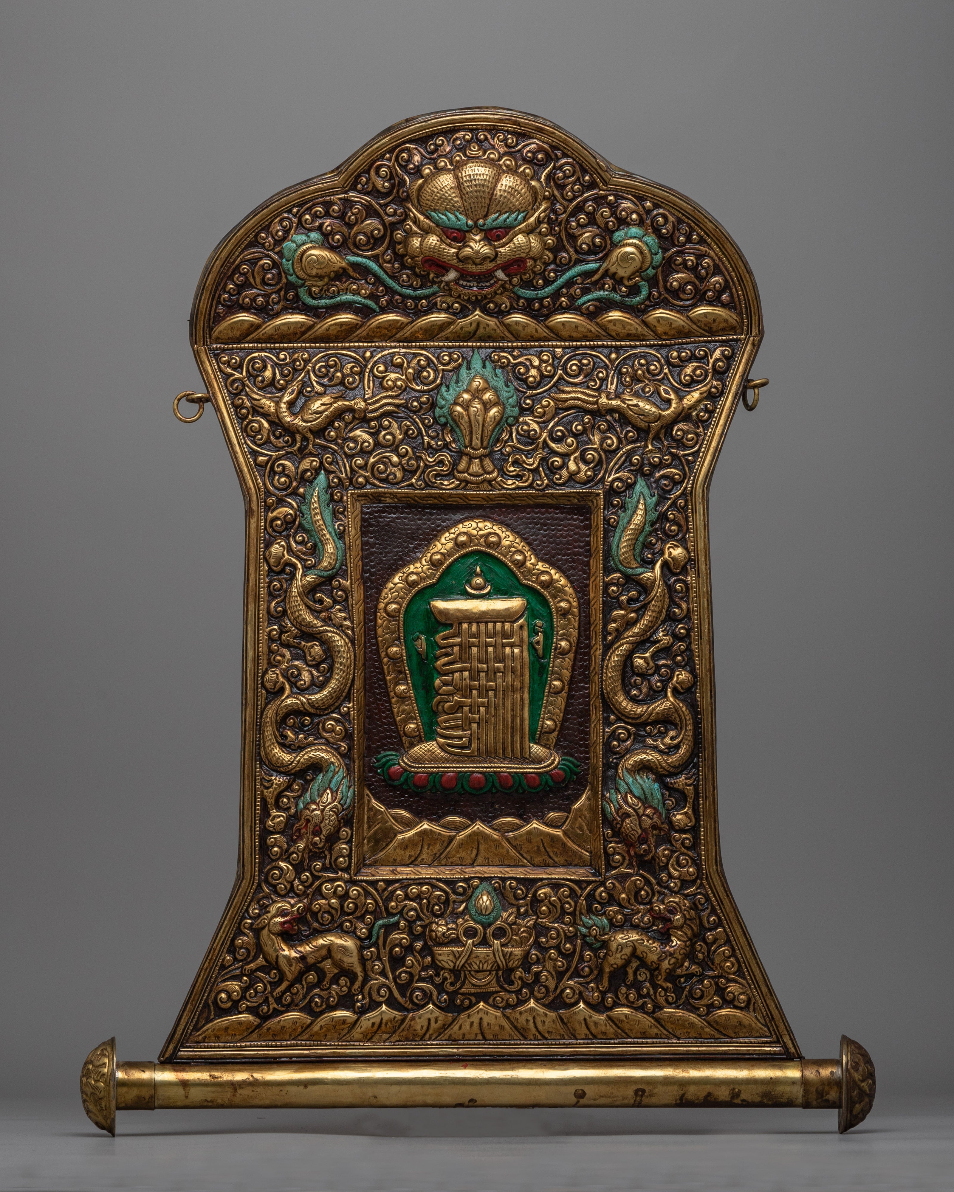 Buddhist Metal Thangka of Kalachakra