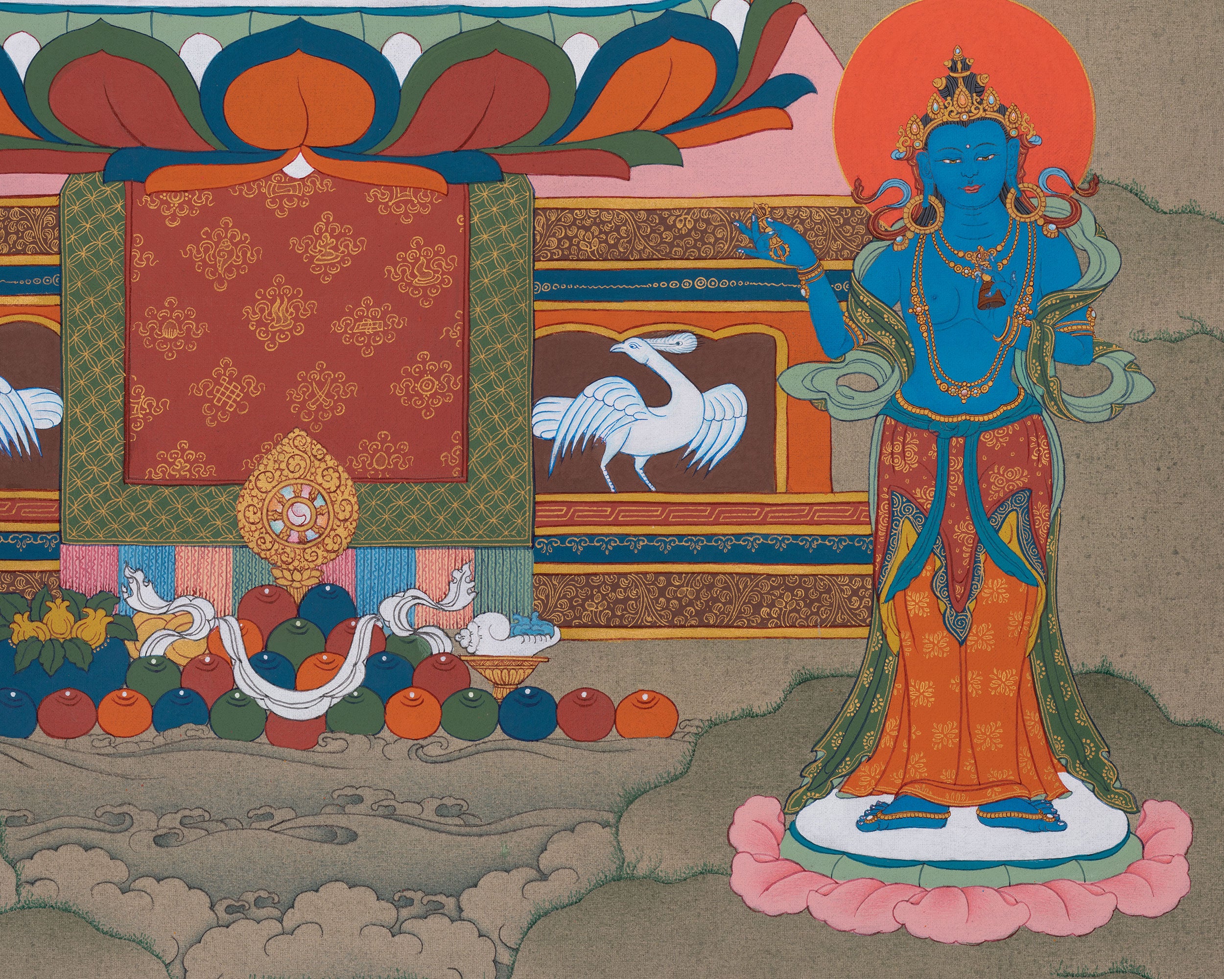 Amitabha Buddha Thangka | Traditional Hand Painted Artwork | Gift Idea