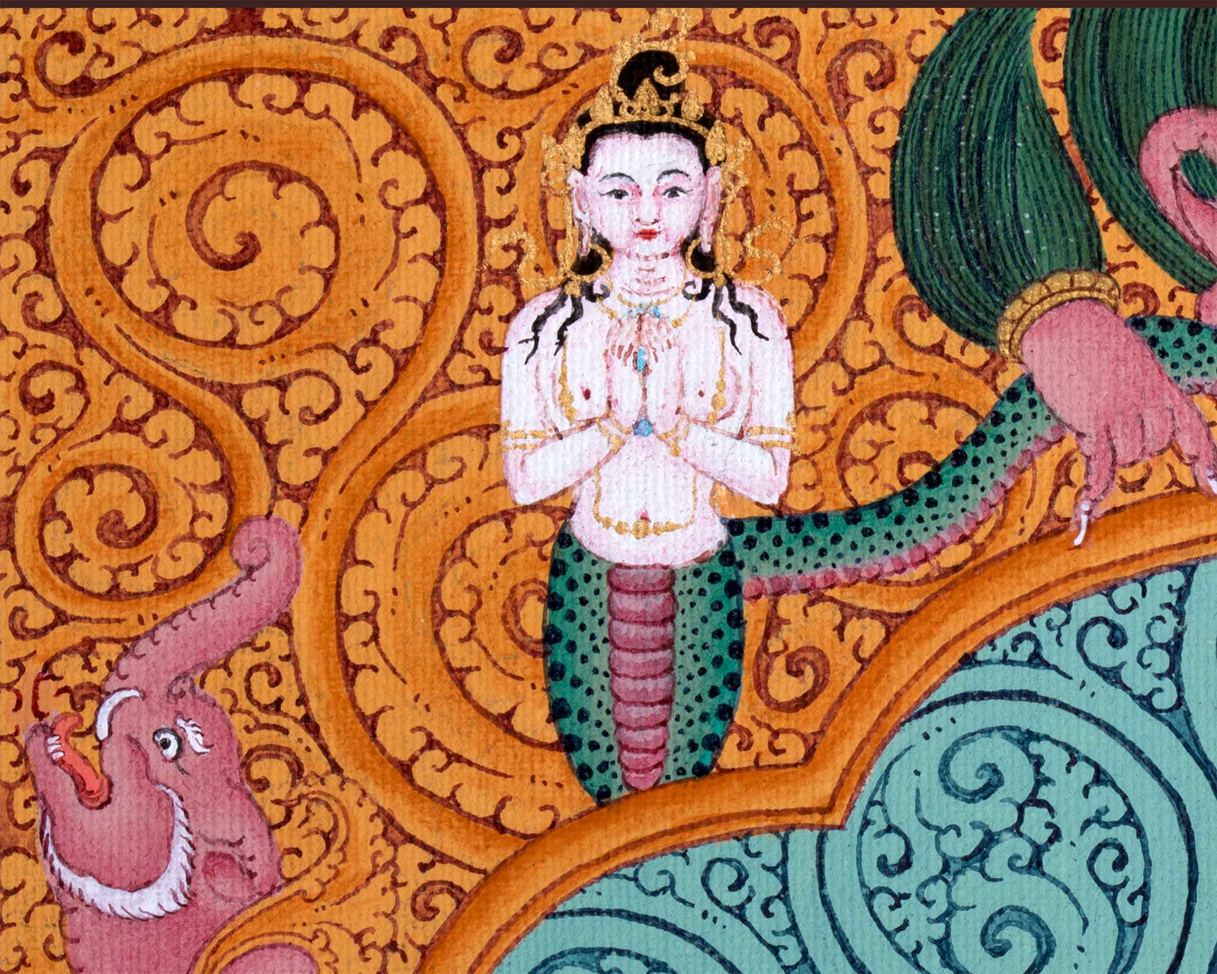 Kurukulla: Traditional Thangka Print | Stunning Kurukulla Wall Hanging | Tibetan Buddhism
