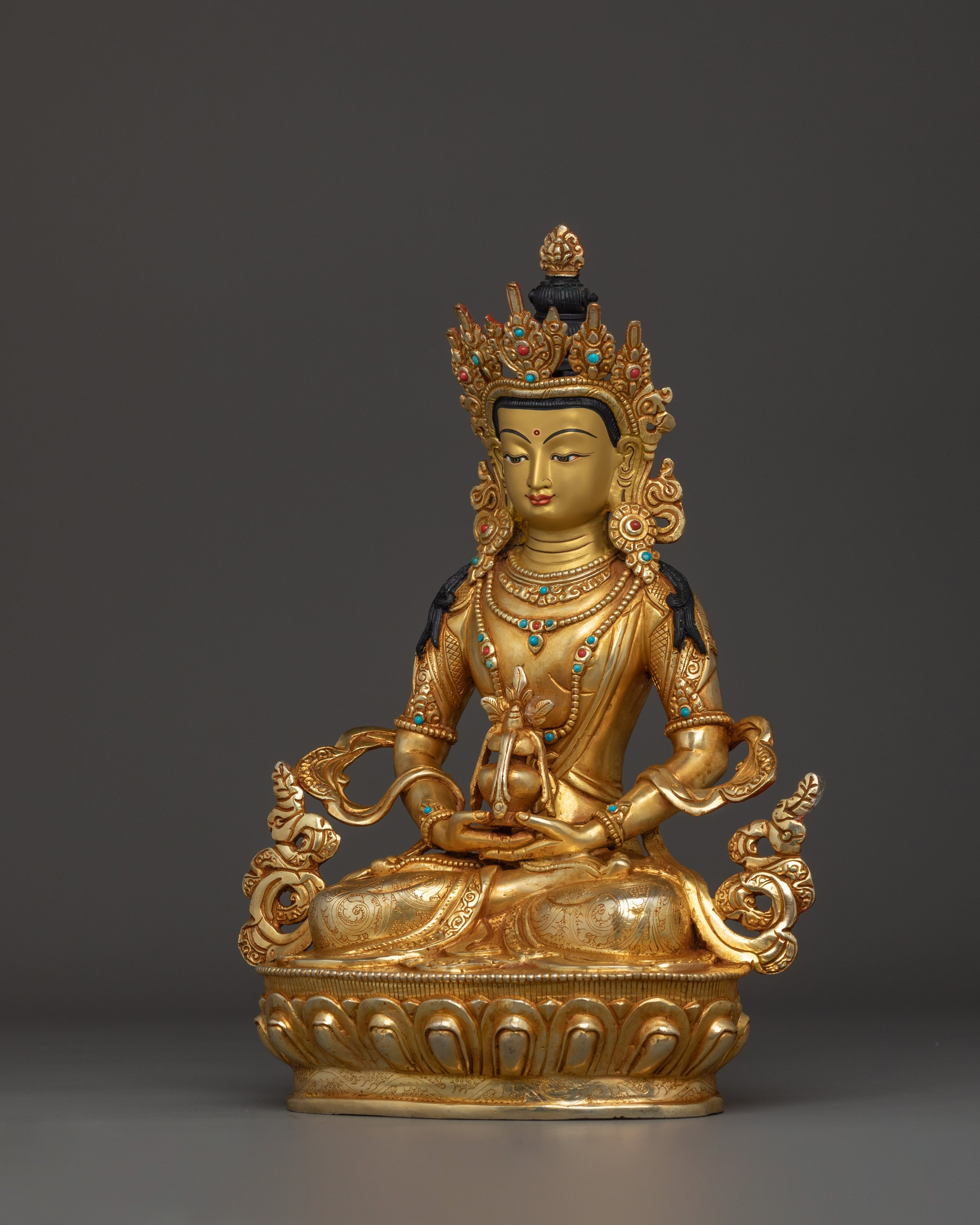 Amitayus Longevity Deity Statue | Tibetan Altar Decor for Vitality, Blessings & Meditation