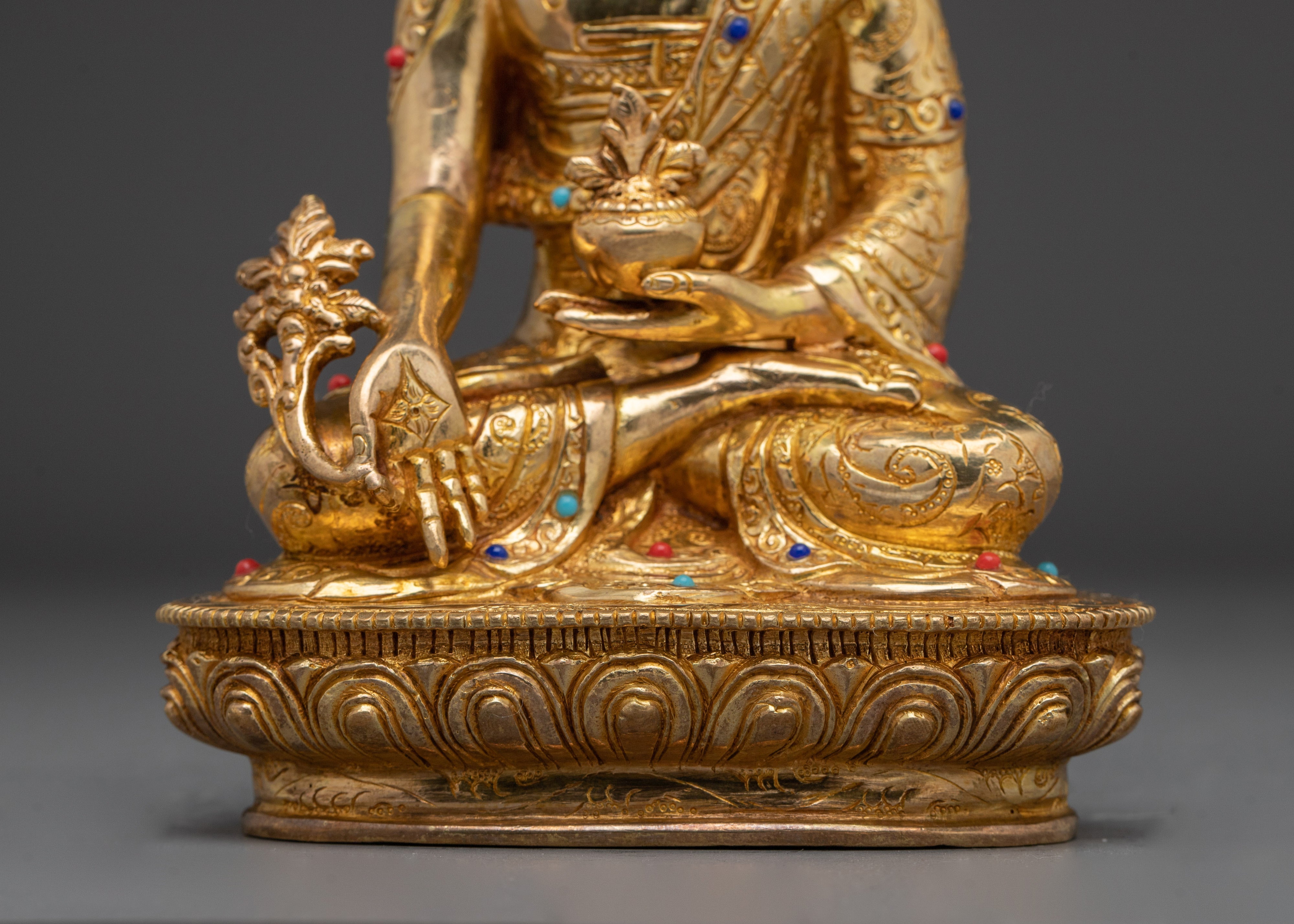 Exquisite Medicine Buddha Sculpture | Buddhist Healing Deity