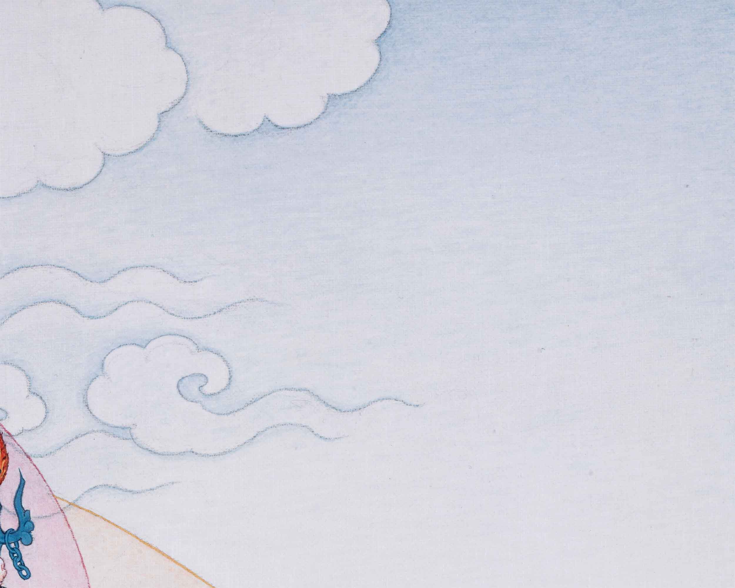 Maha Padmasambhava Thangka | Guru Rinpoche, The Lotus Born Master | Semi-Wrathful Deity