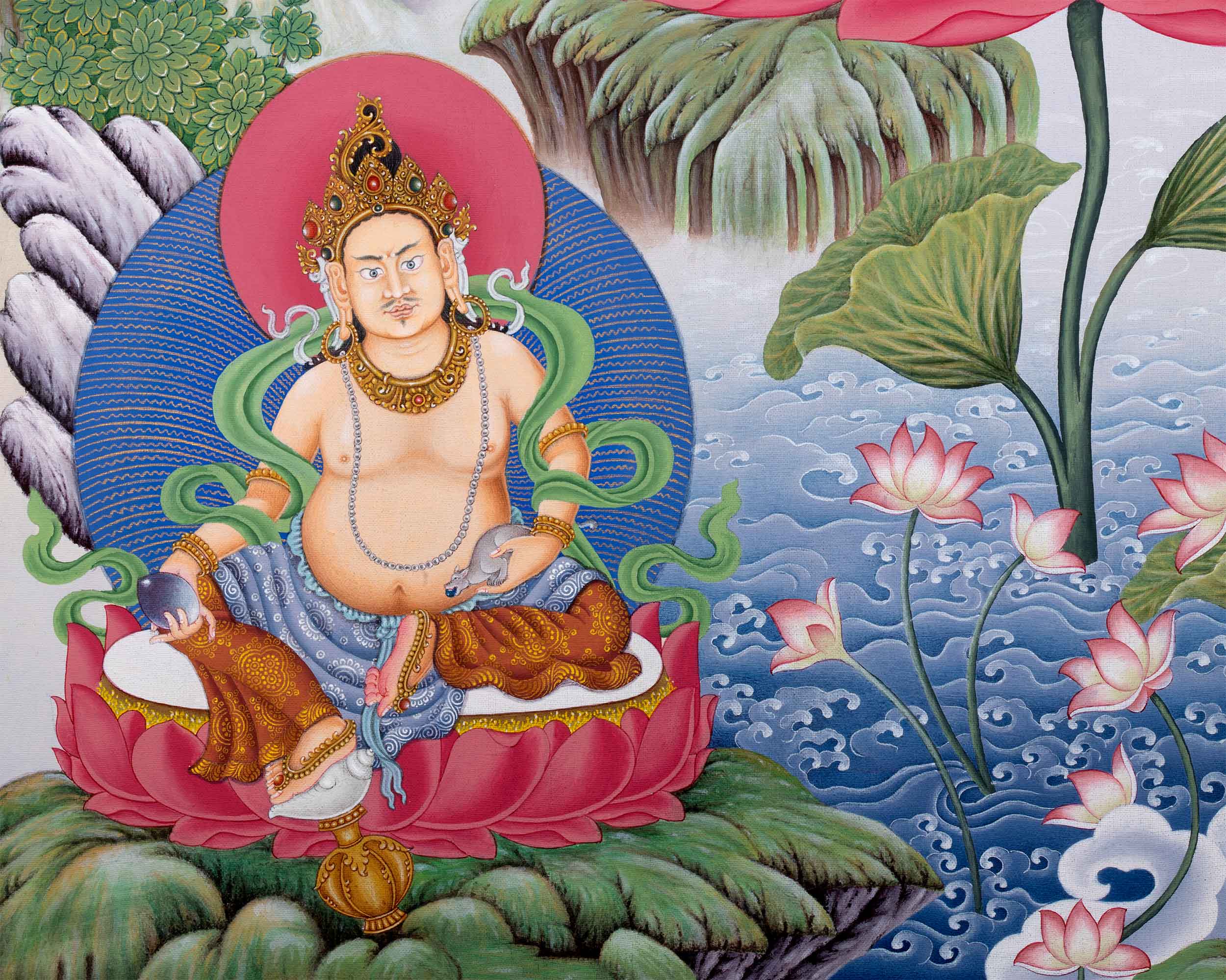 Exquisite Guru Rinpoche Thangka Print | Experience the Blessings Of Padmasambhava