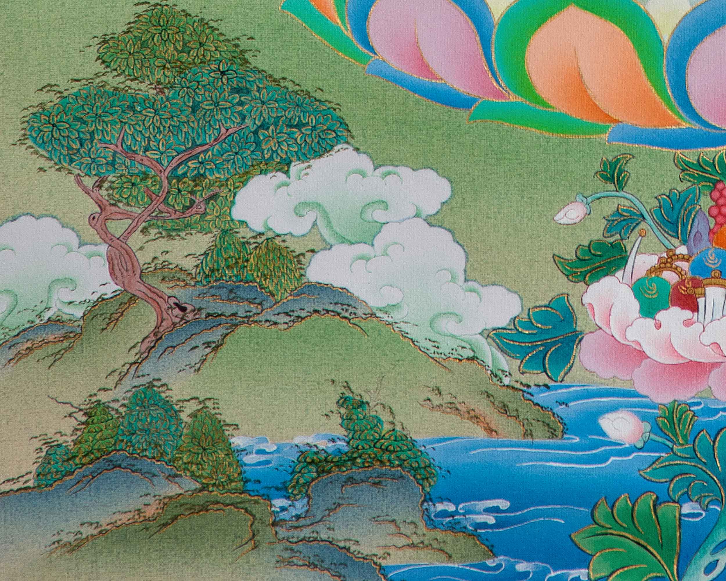 White Tara Thangka | Traditional Tibetan Painting In Menri Style | Long Life Mother Drolma