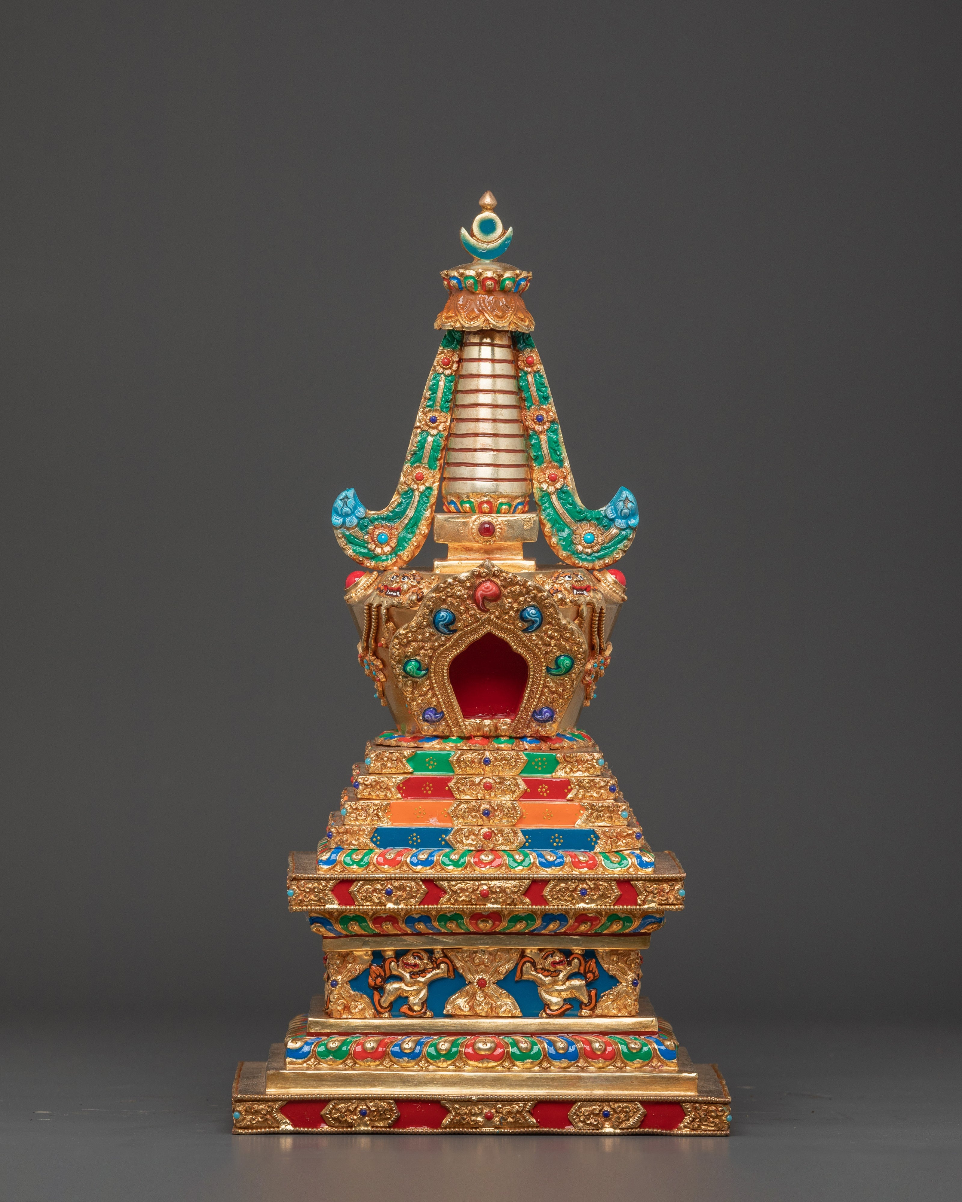 Himalayan Buddhist Copper Stupa