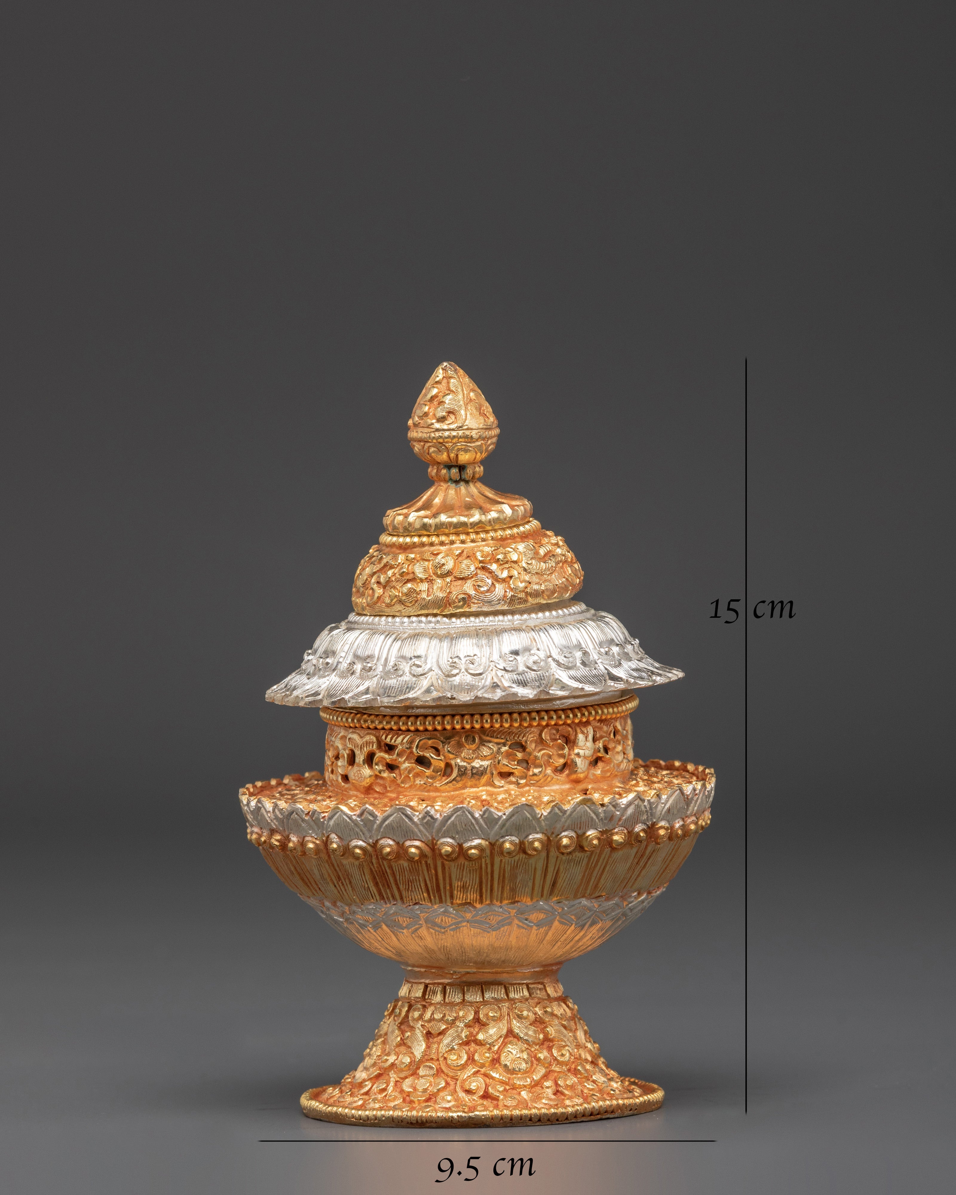 Sacred Ceremonial Rice Pot | Handcrafted Copper & Gold Plated Ritual Vessel