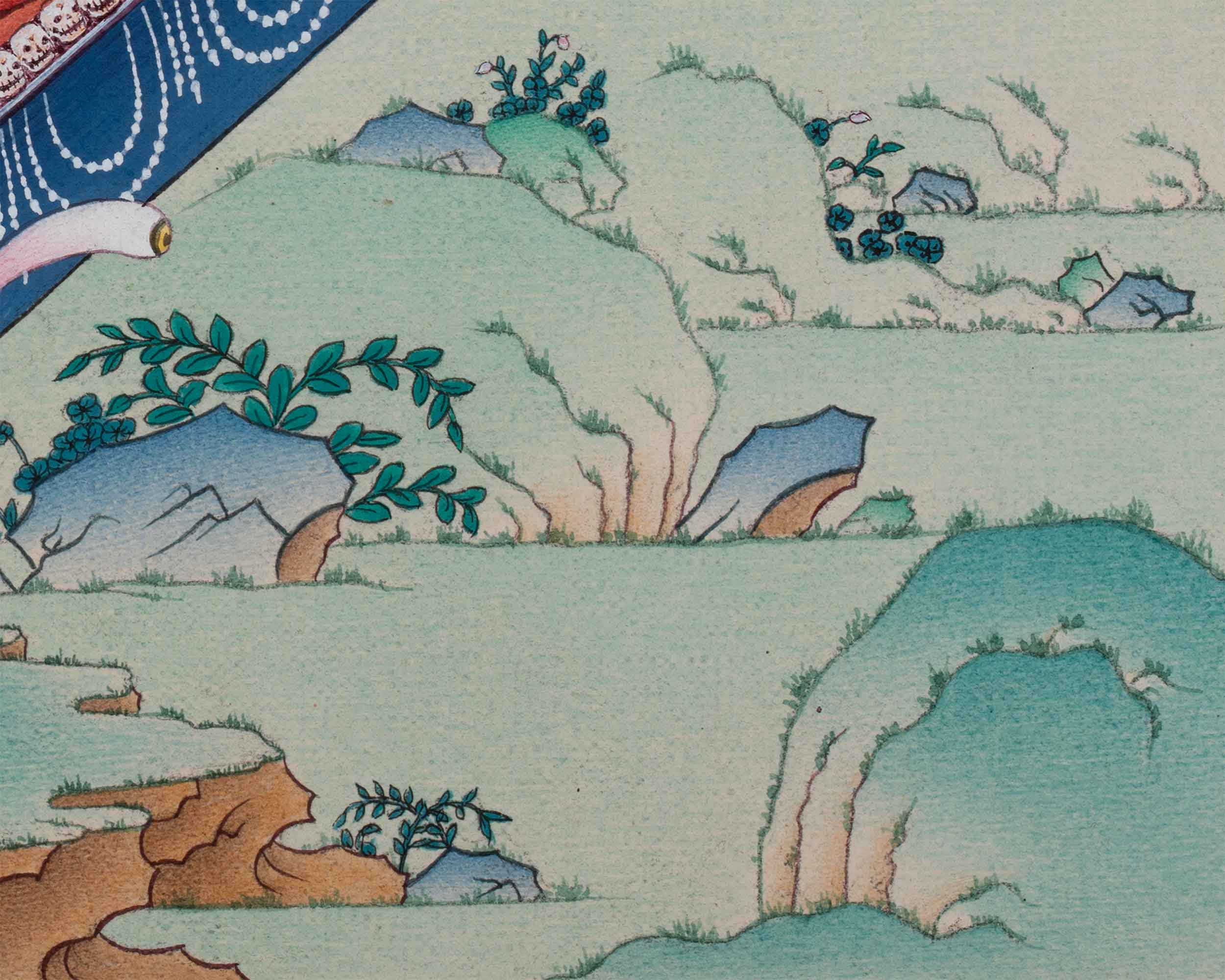 Traditional Ekajati Thangka | Handpainted Wrathful Deity Art | Wall Hanging Decor