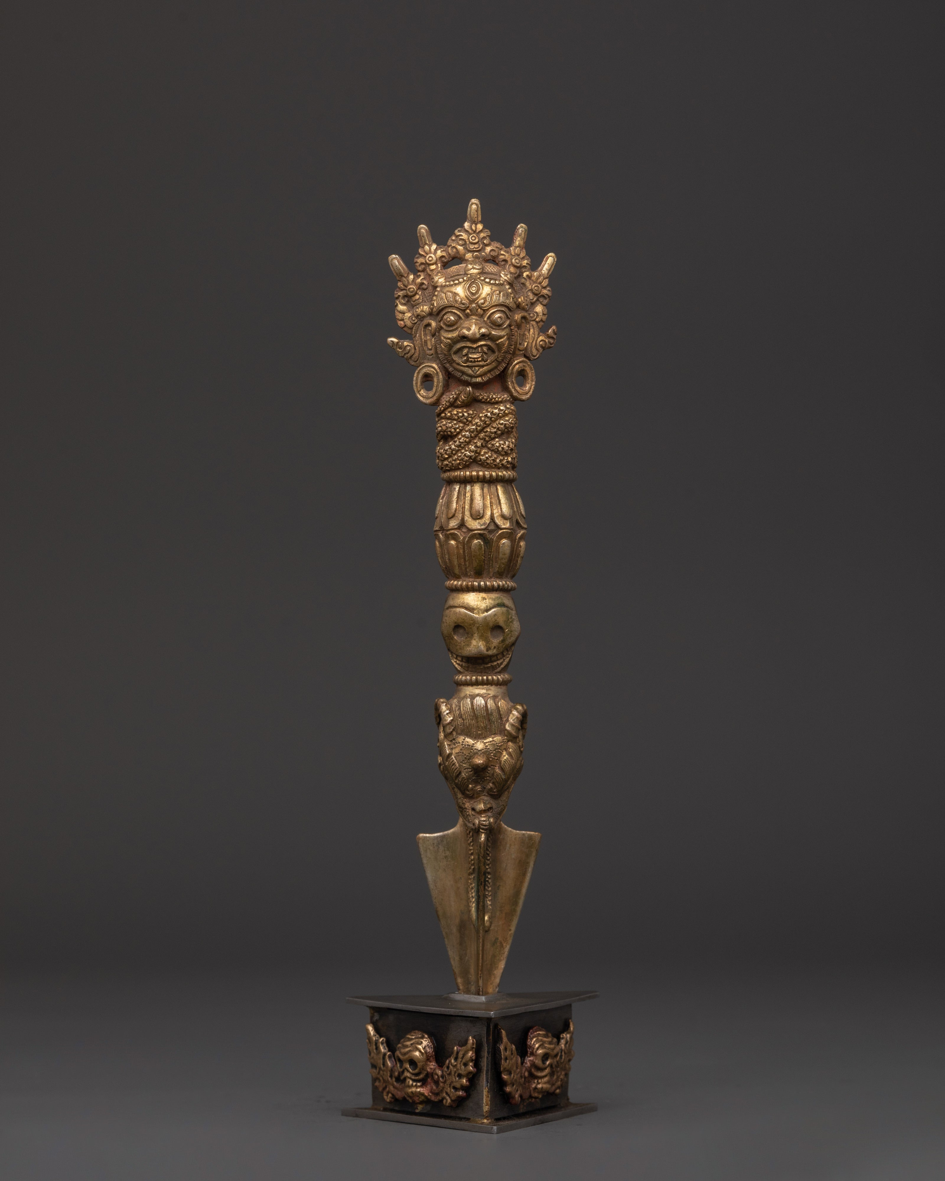 Tibetan ceremonial copper phurba
