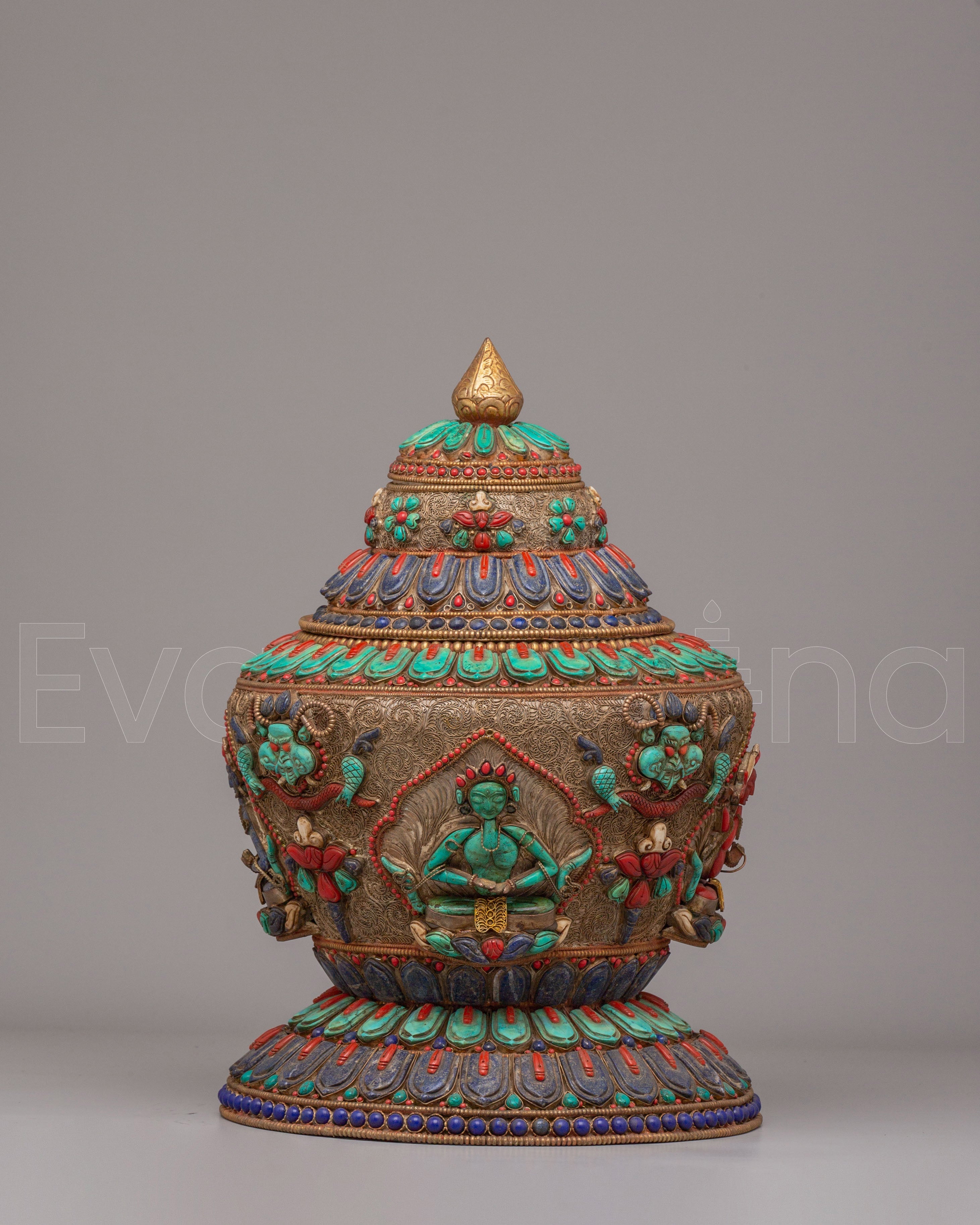 Decorative Tibetan Rice Pot