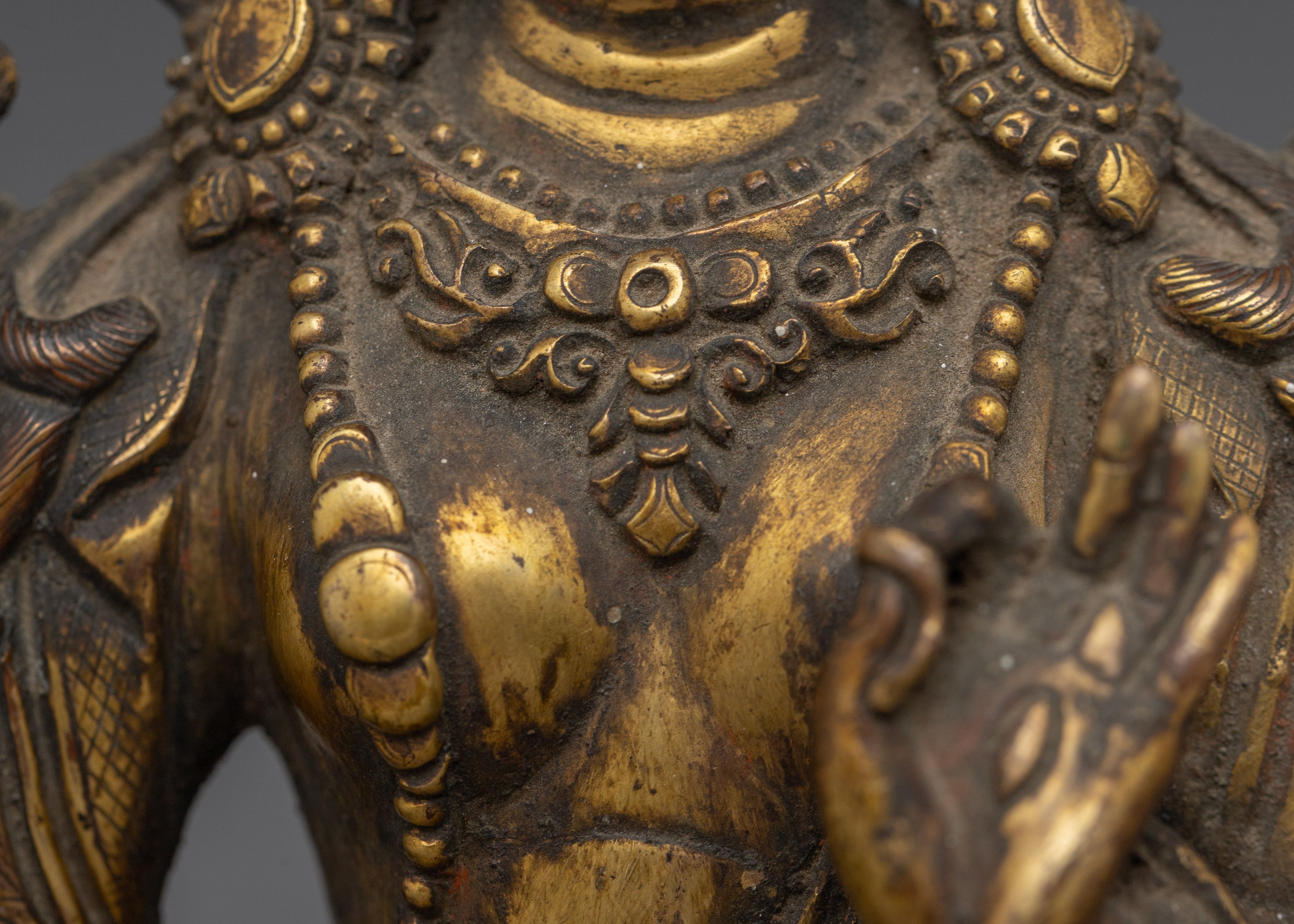 Handcrafted White Tara Figurine | Tibetan Goddess Statue