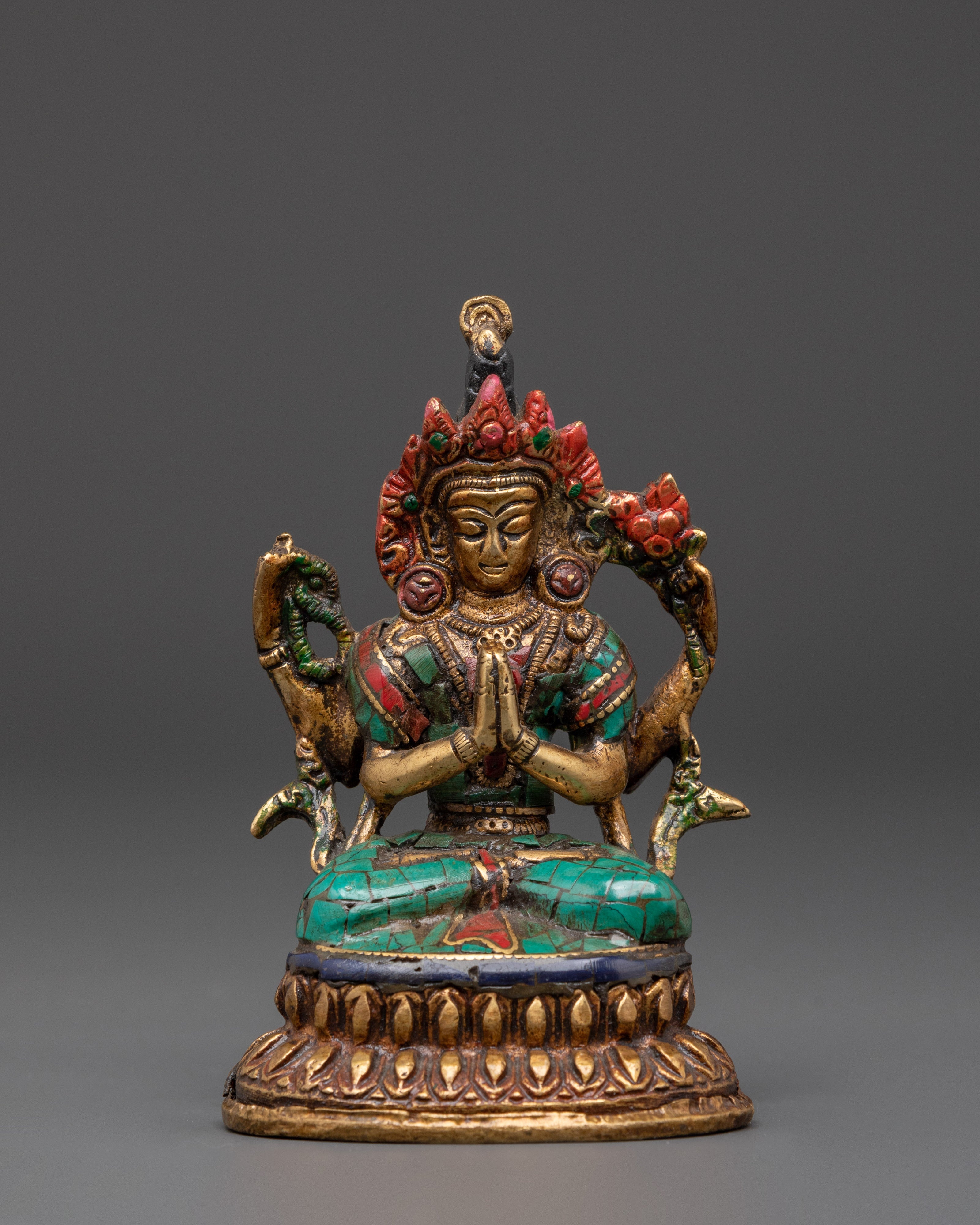 Handcrafted Tibetan Chenrezig Deity