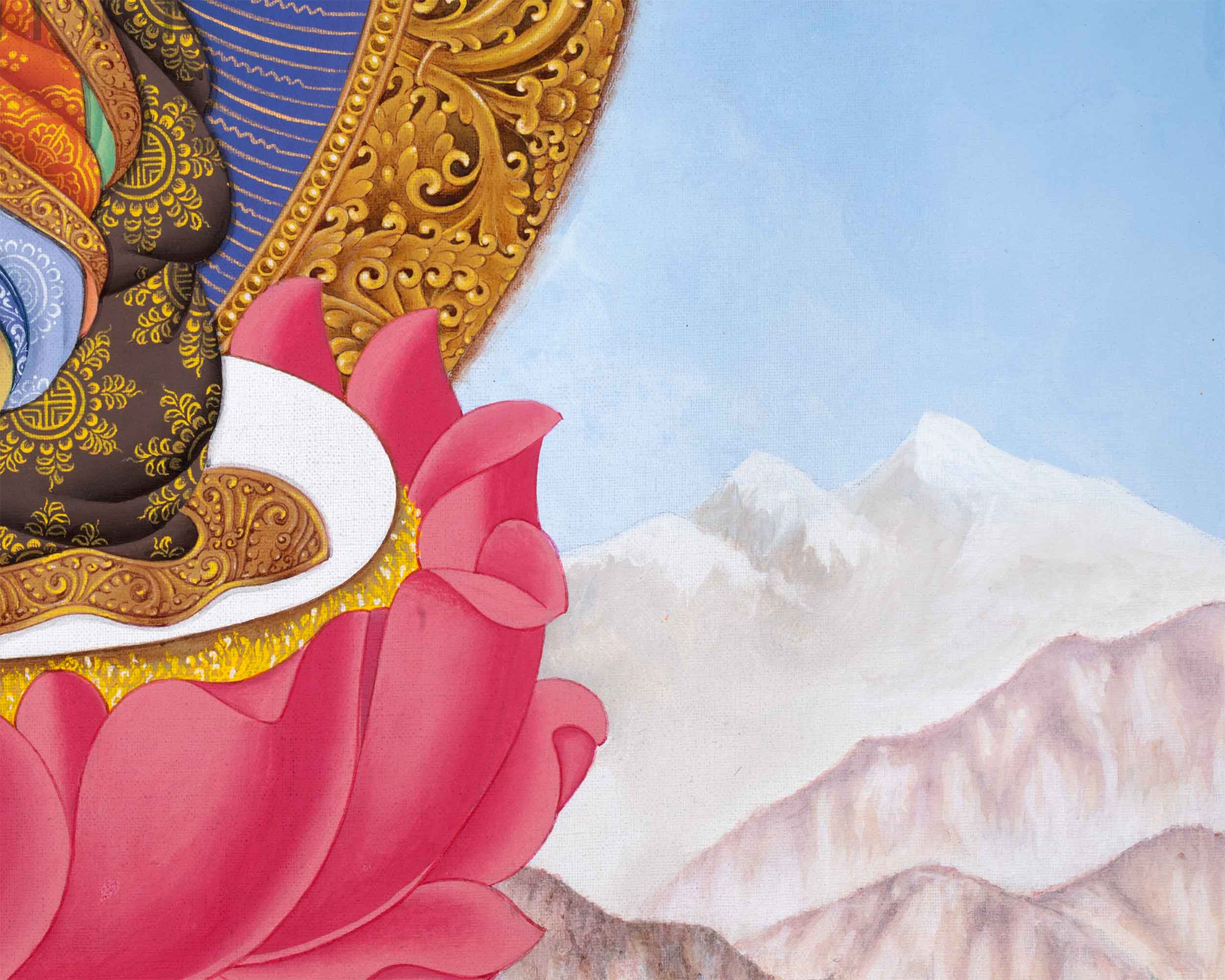 Exquisite Guru Rinpoche Thangka Print | Experience the Blessings Of Padmasambhava
