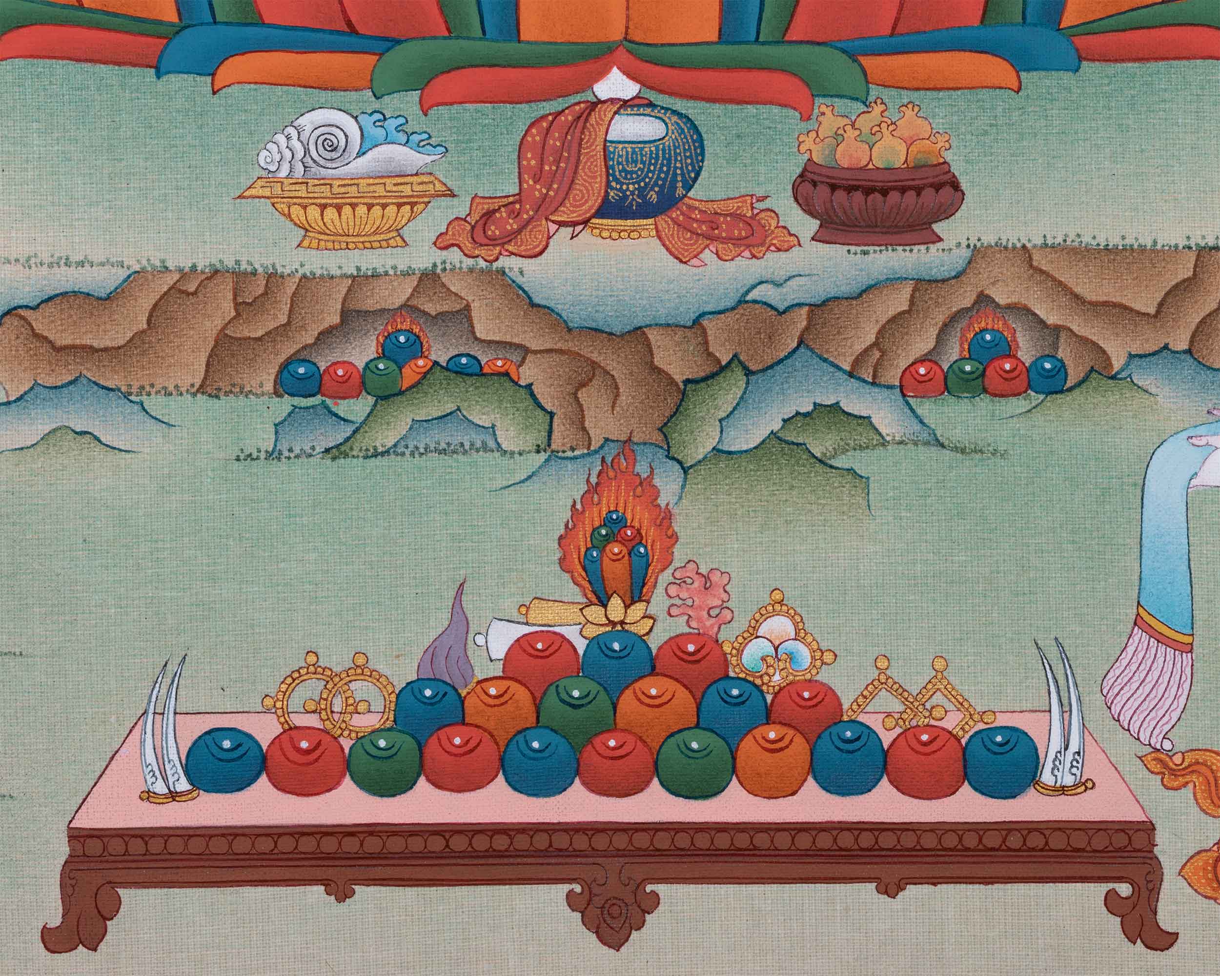Chenrezig Thangka for Inner Peace | Exquisite Tibetan Masterpiece | Bodhisattva of Compassion