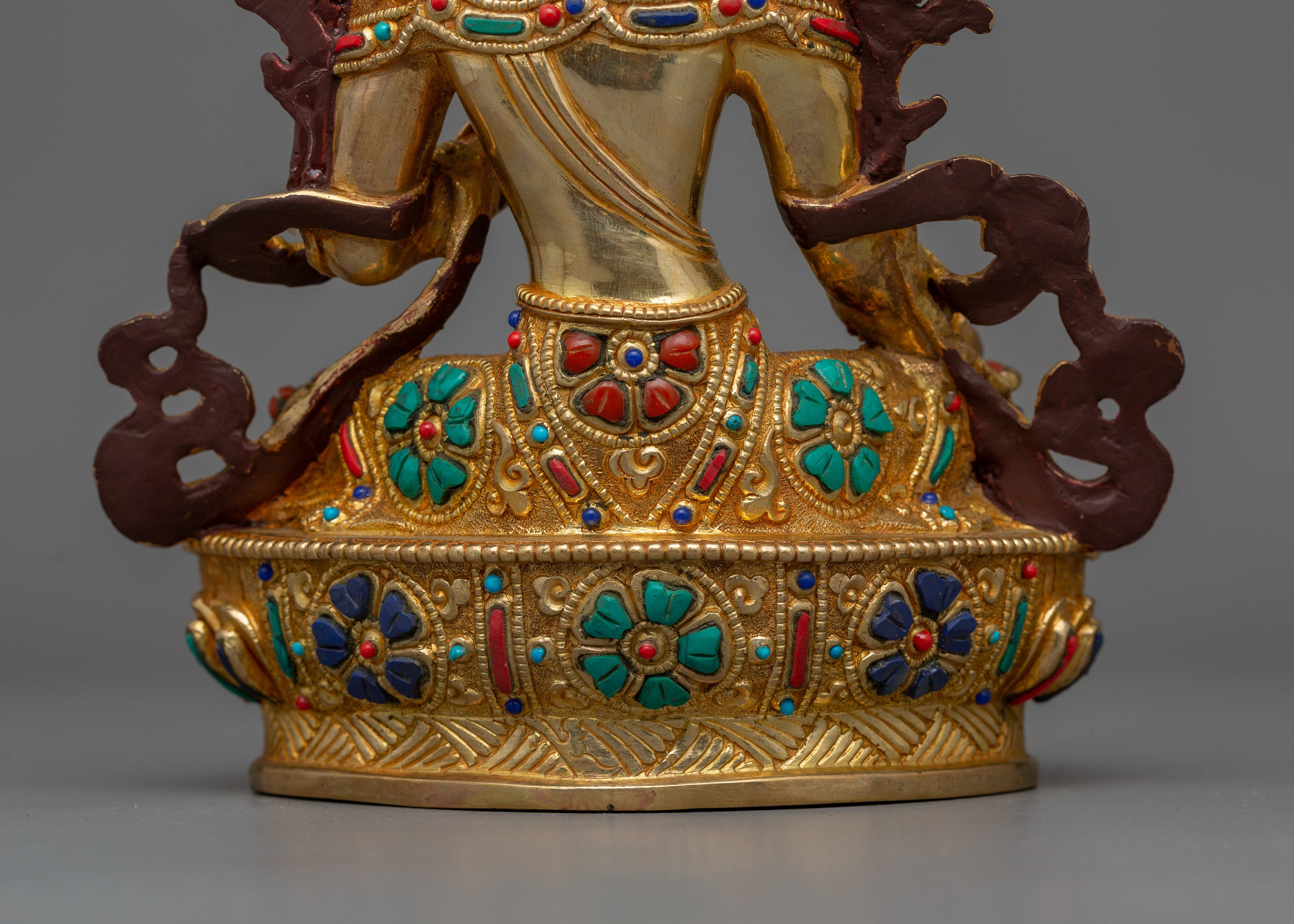 Handcrafted Green Tara Figurine | Bodhisattva of Protection