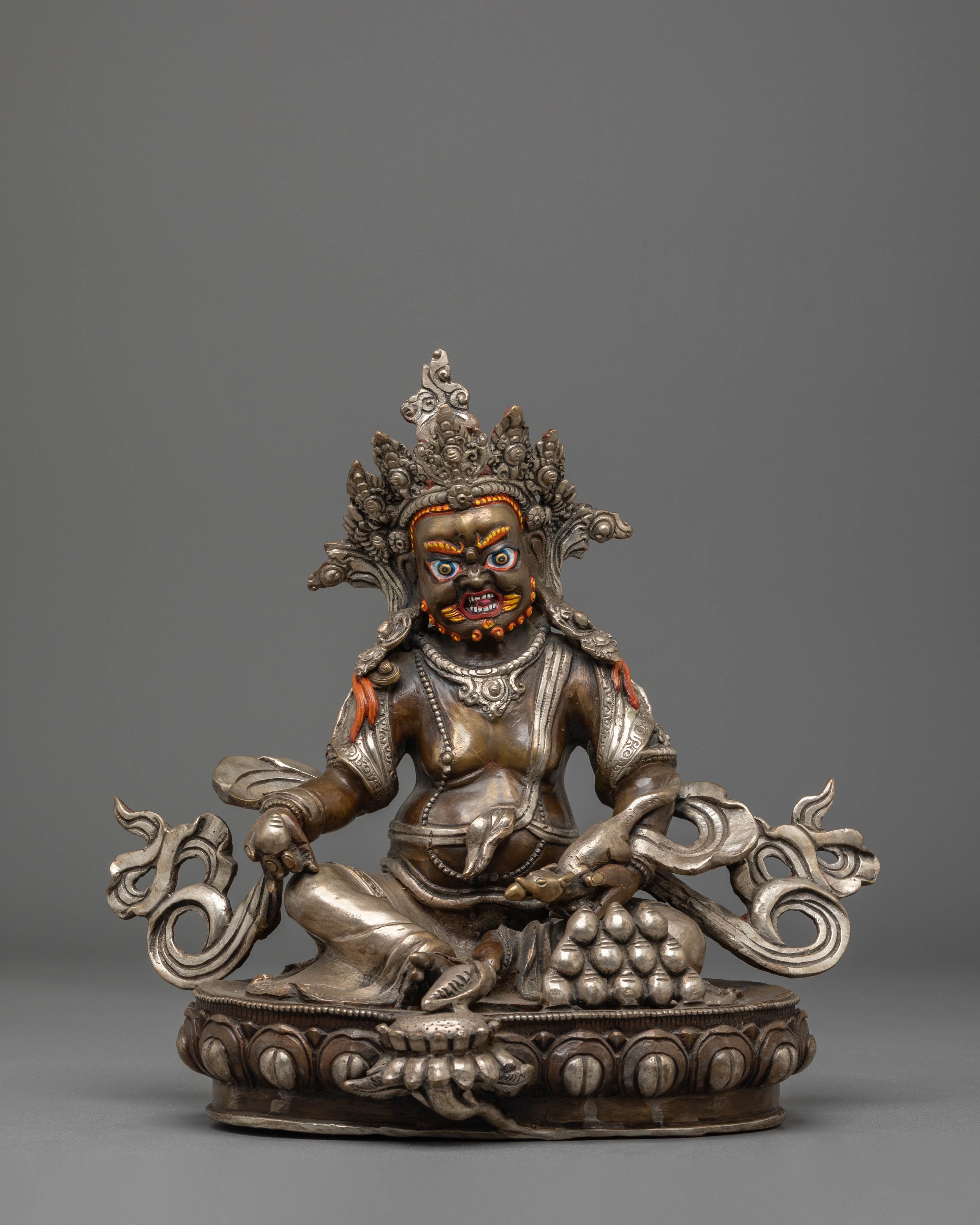 Oxidized Copper Dzambhala Sculpture | Traditional Himalayan Art