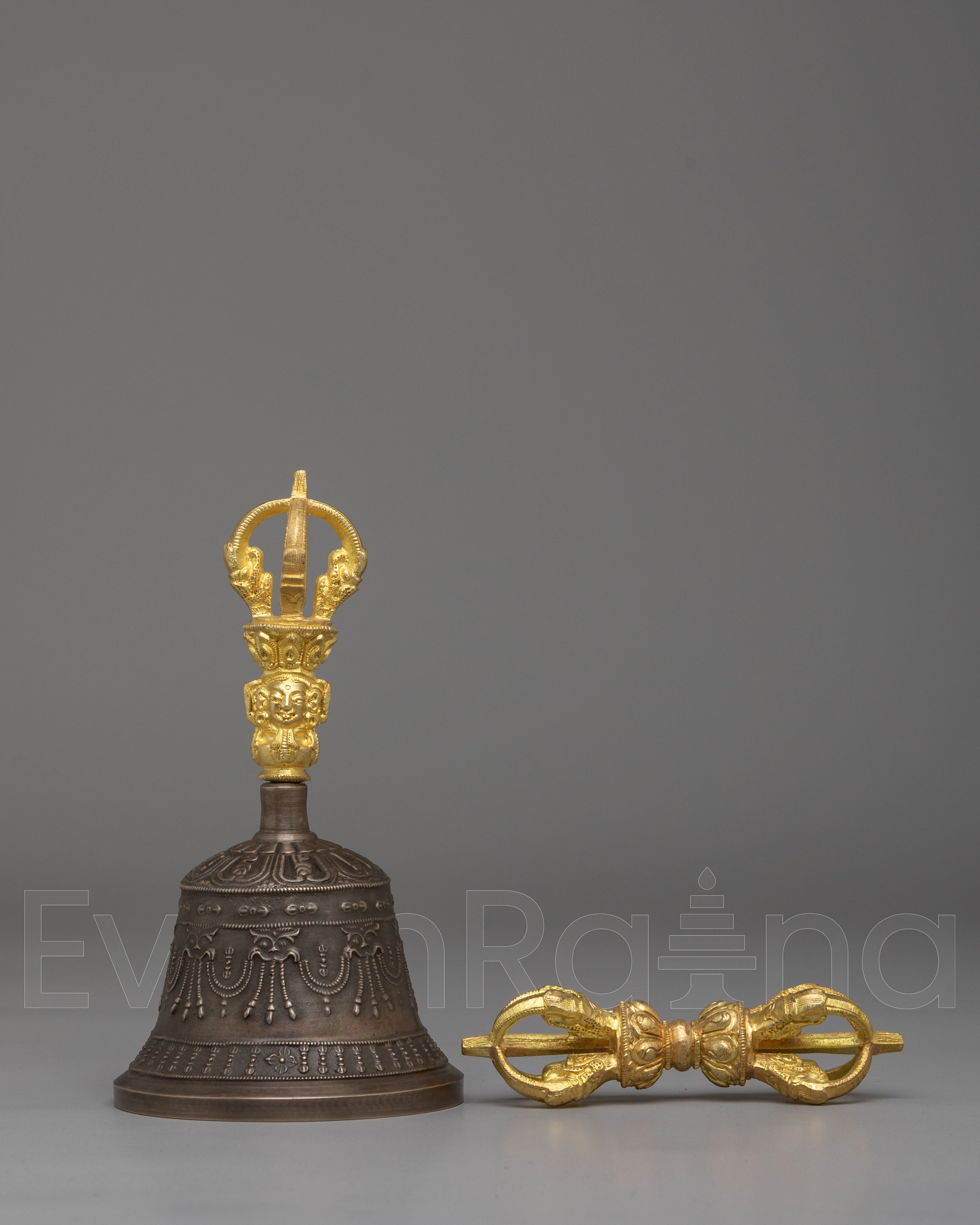 Tibetan Vajra and Bell Set for Ritual