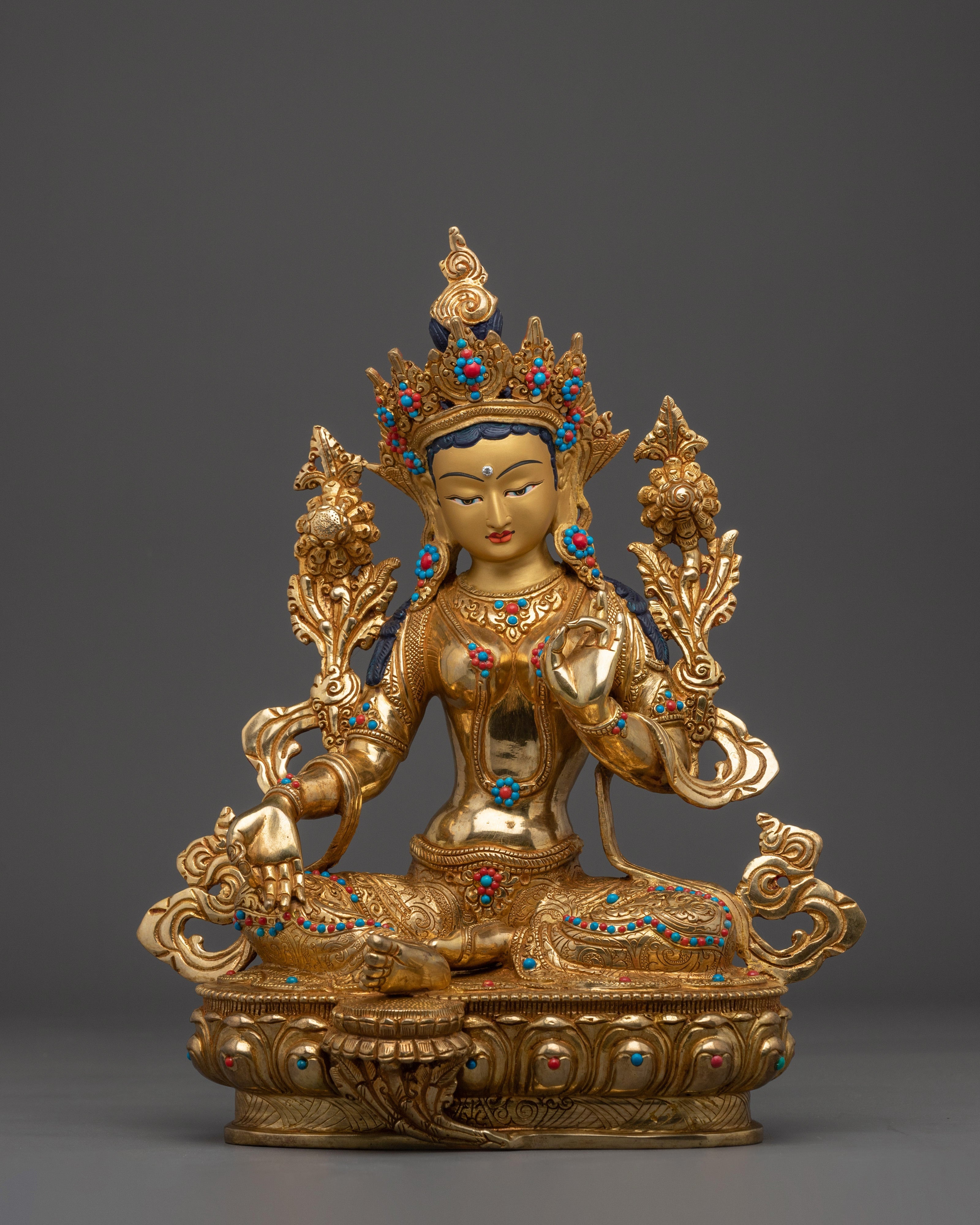 Scared Feminine Artwork of Green Tara