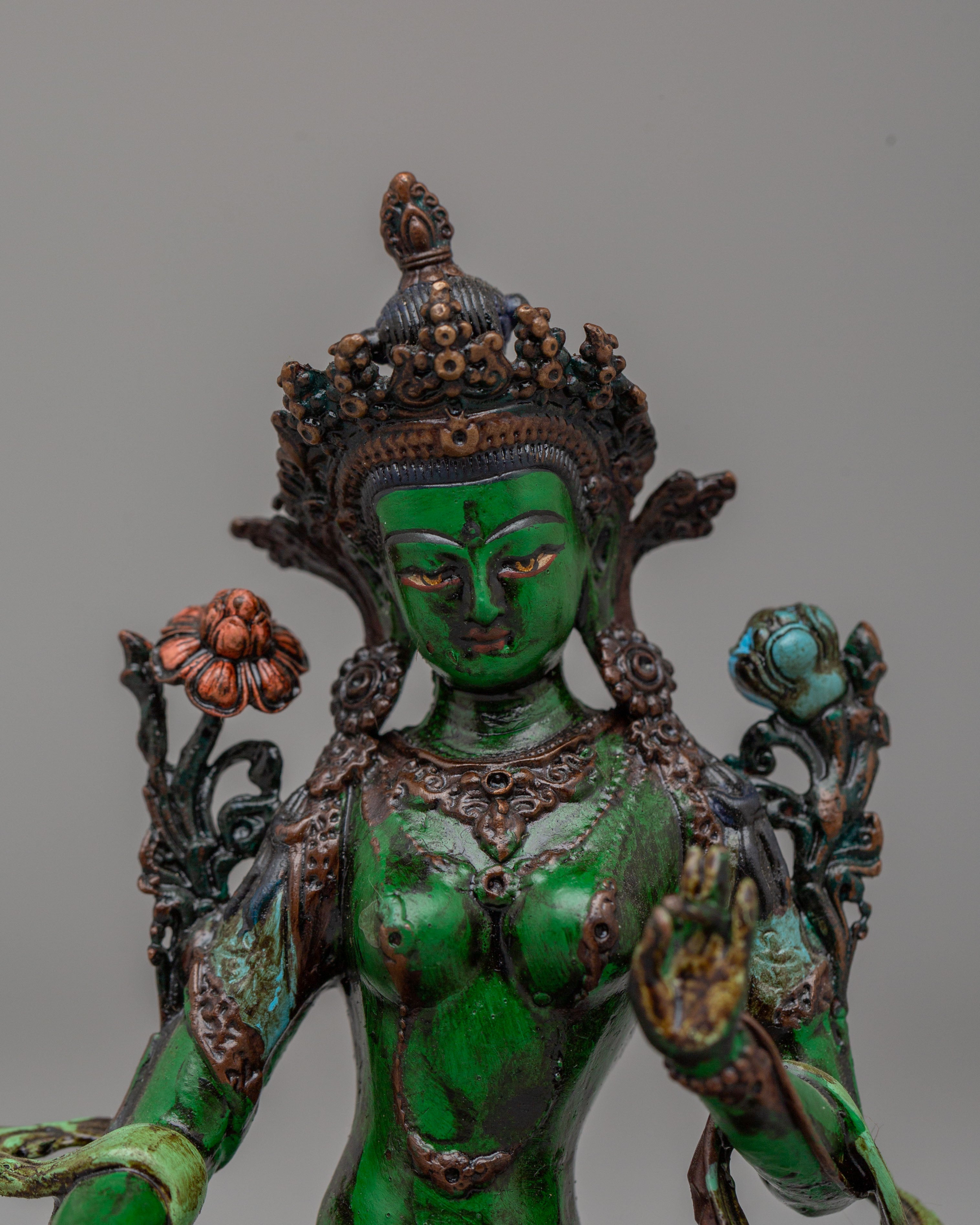 Traditional Green Tara Deity Statue | Himalayan Artwork