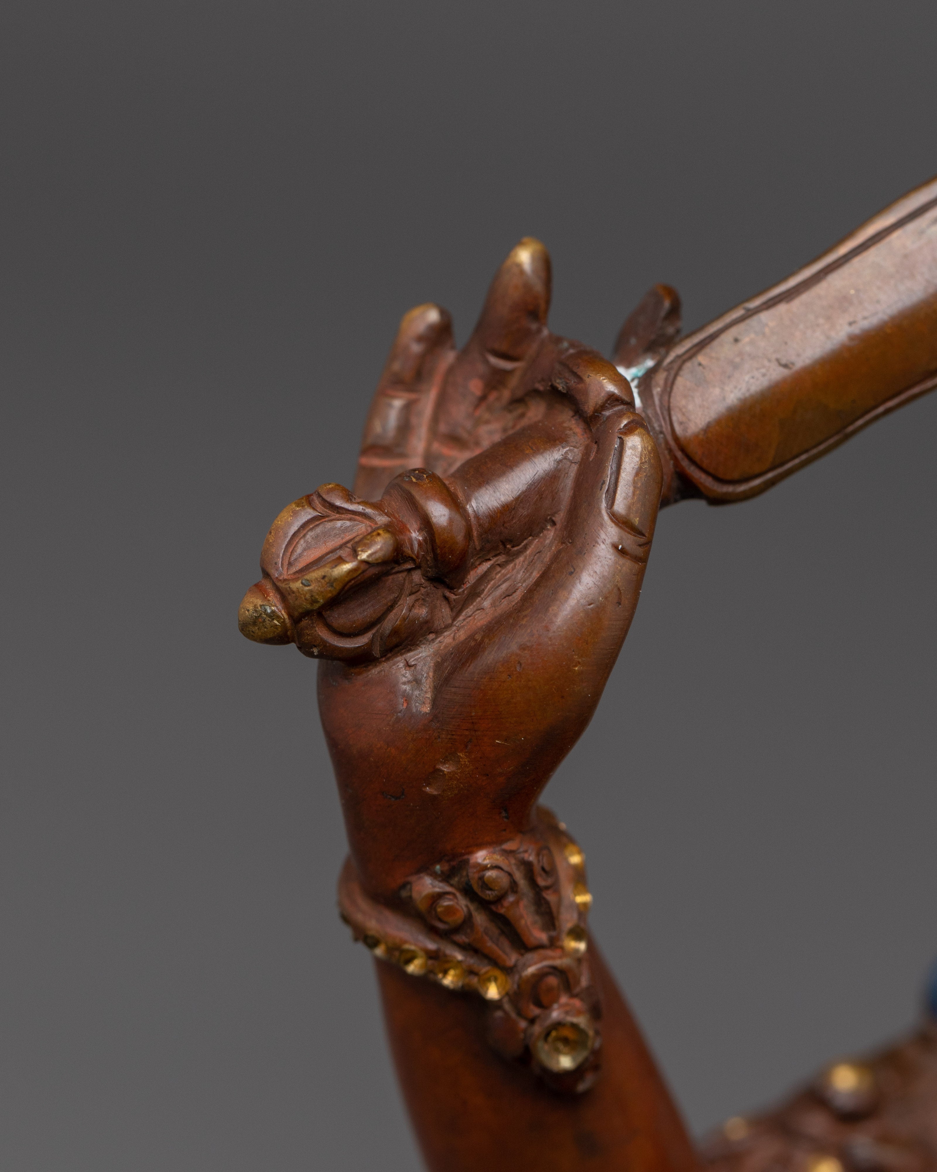 Manjushri Oxidized Copper Buddhist Deity | Buddhist Bodhisattva of Wisdom