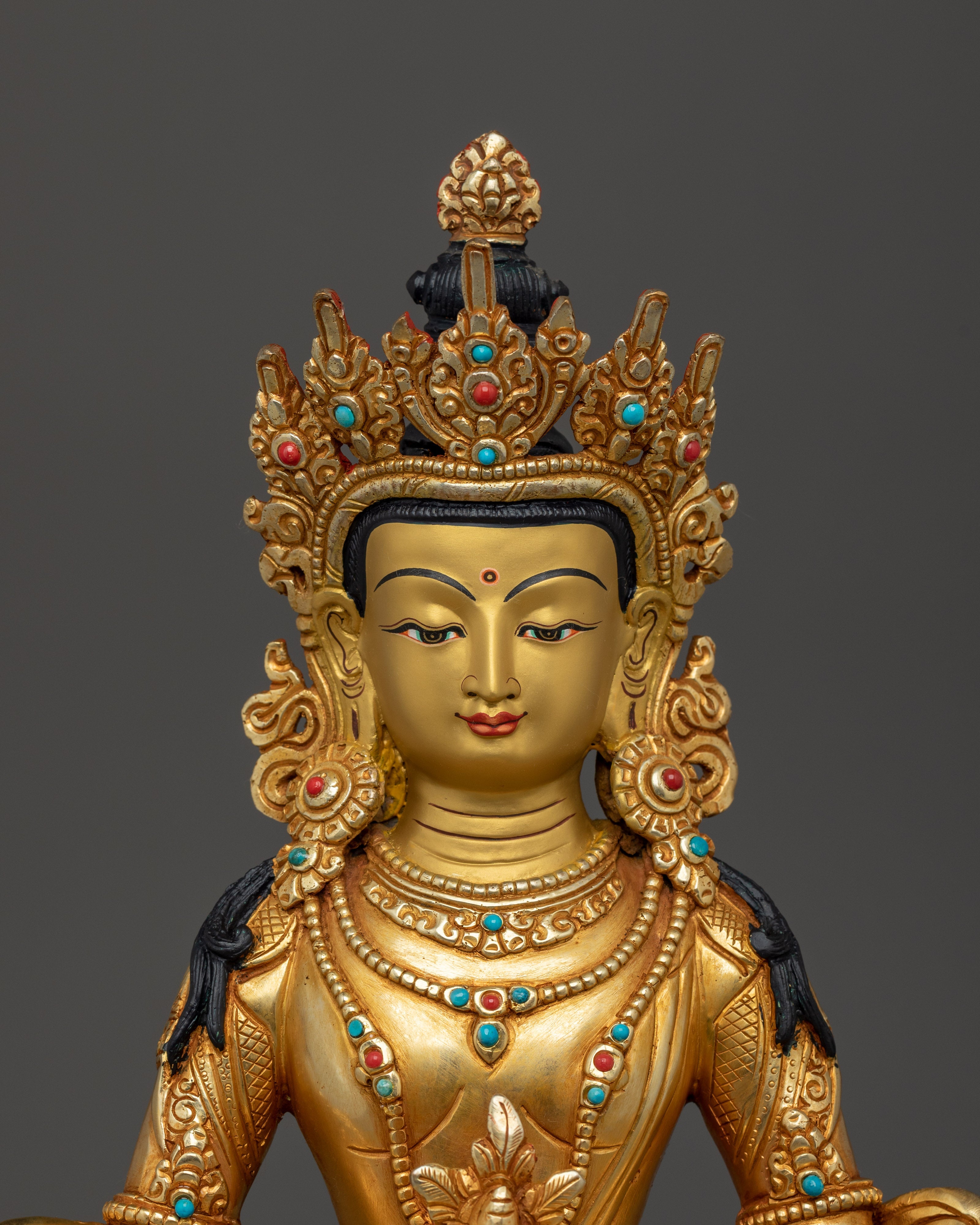 Amitayus Longevity Deity Statue | Tibetan Altar Decor for Vitality, Blessings & Meditation