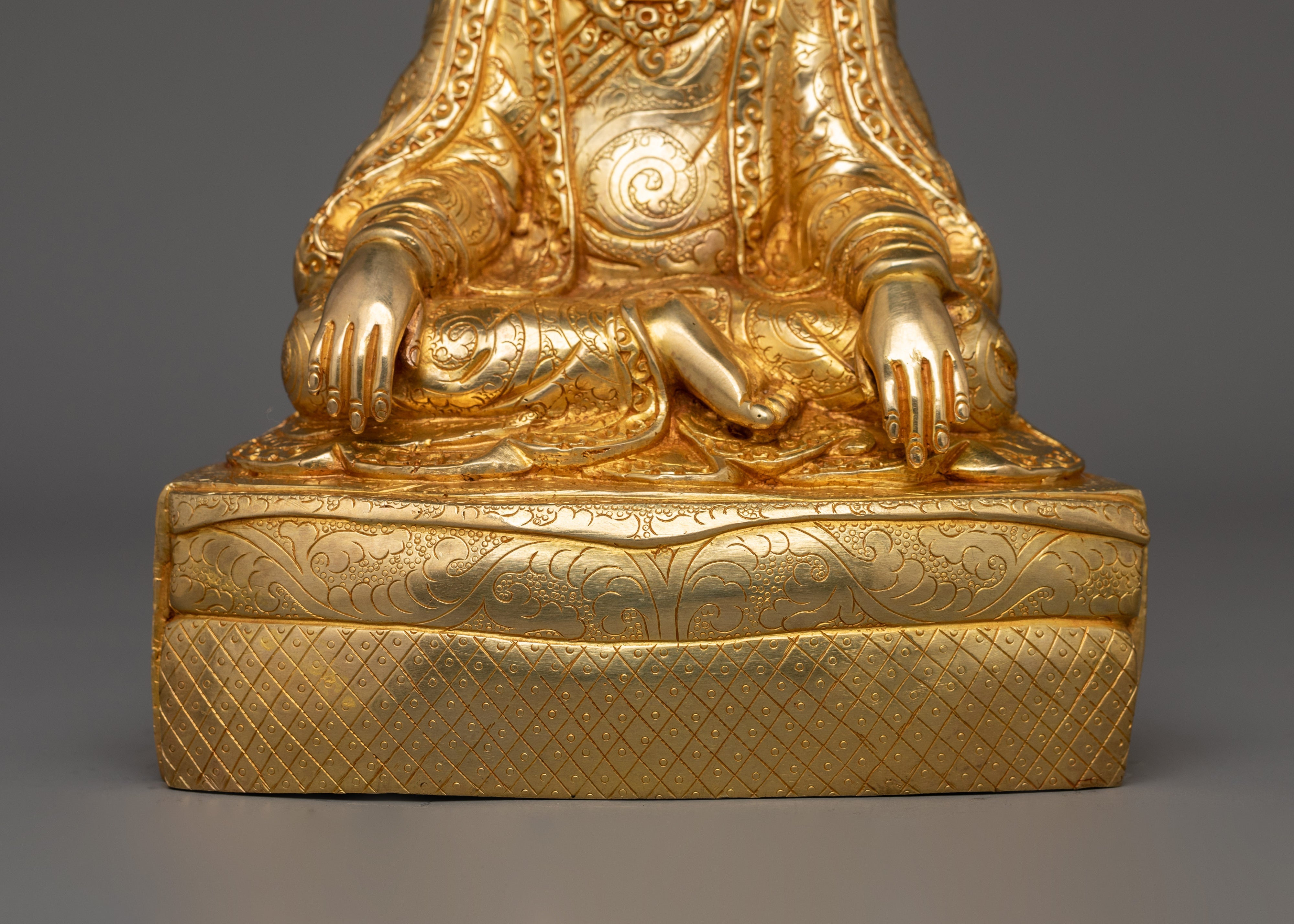 24K Gold Gilded Kagyu Master set Statue | Honoring the Great Vajrayana Lineage