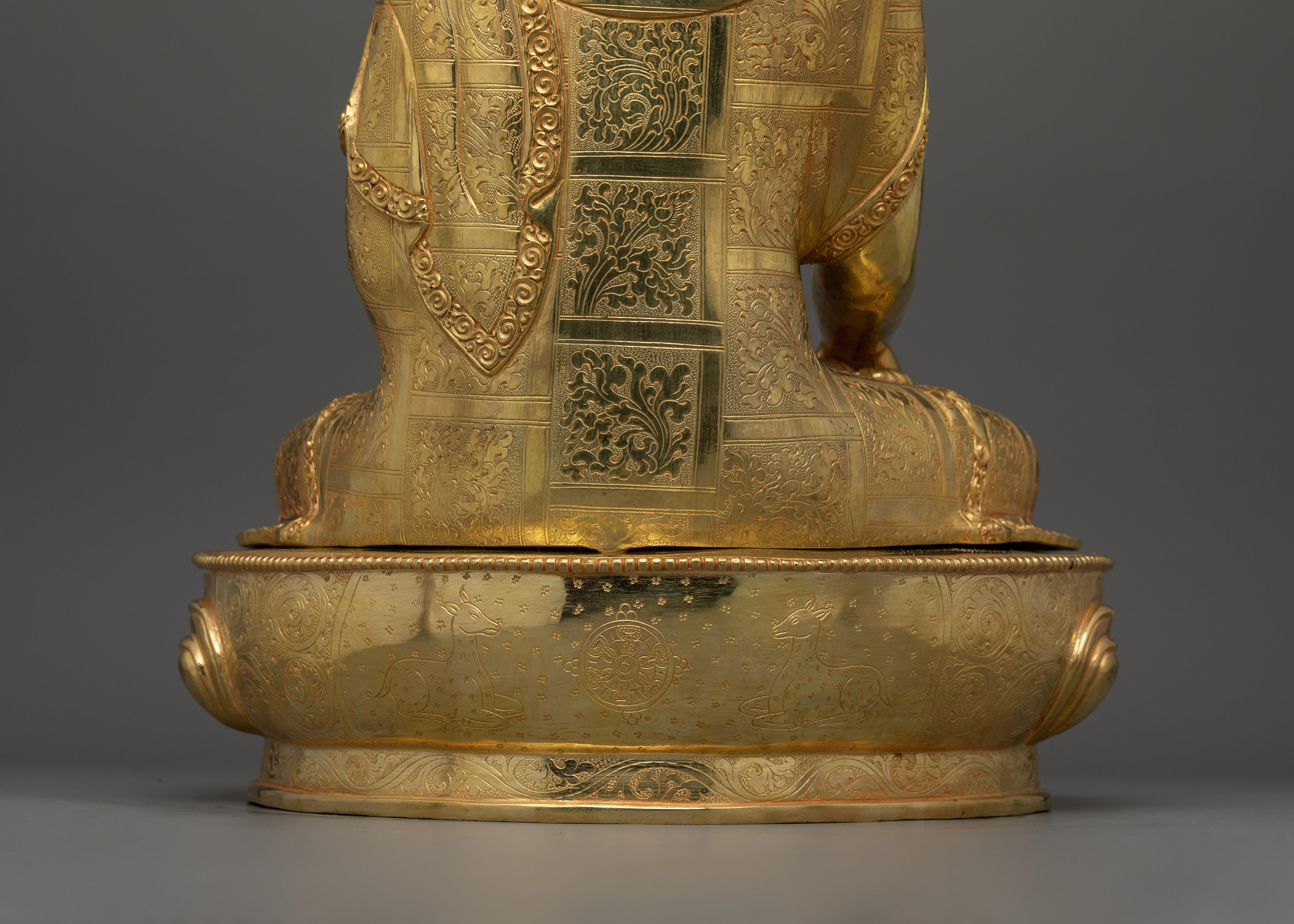 Historical Buddhist Shakyamuni Buddha Statue | 24K Gold Spiritual Tranquility Figurine