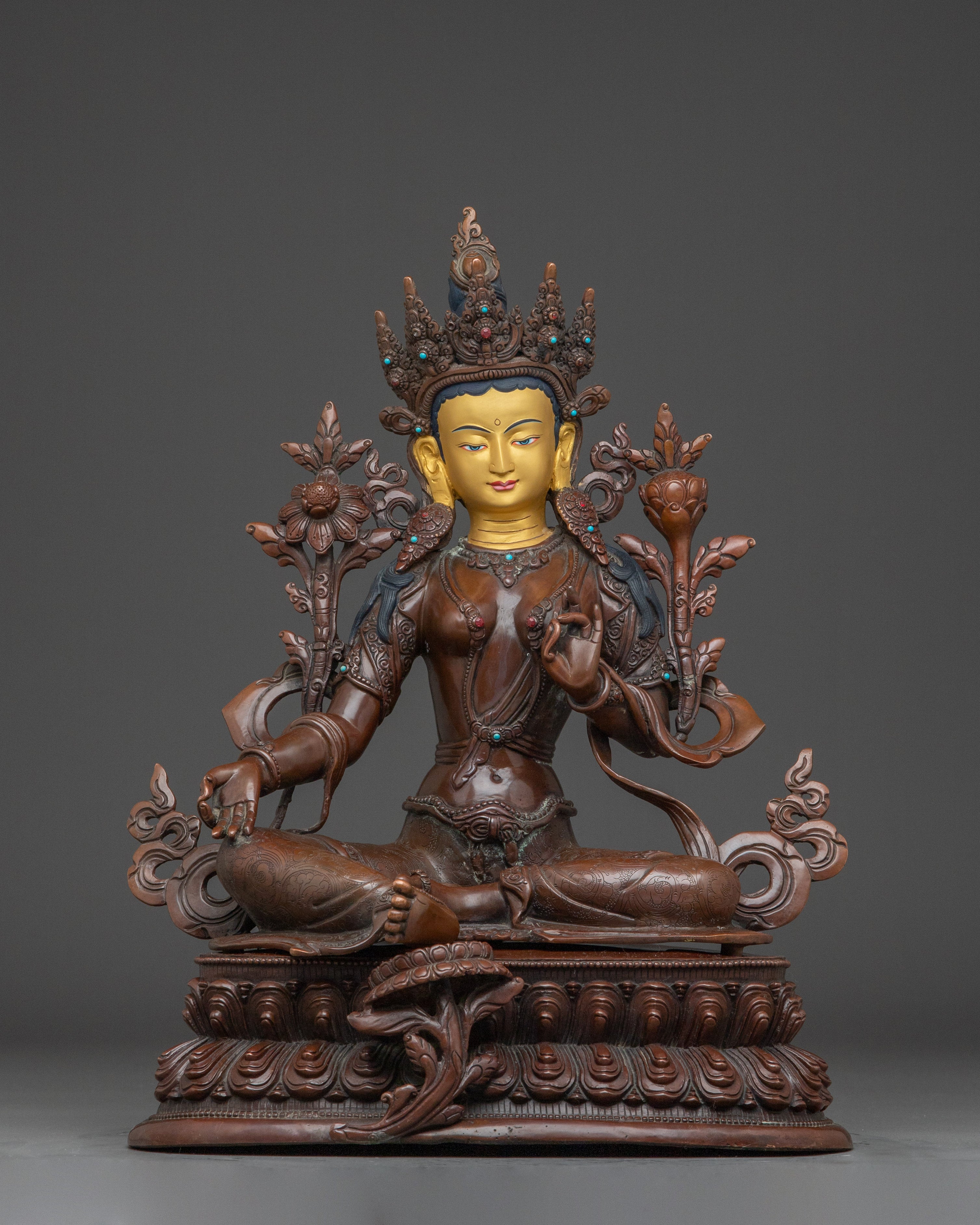 female-bodhisattva-green-tara-sculpture