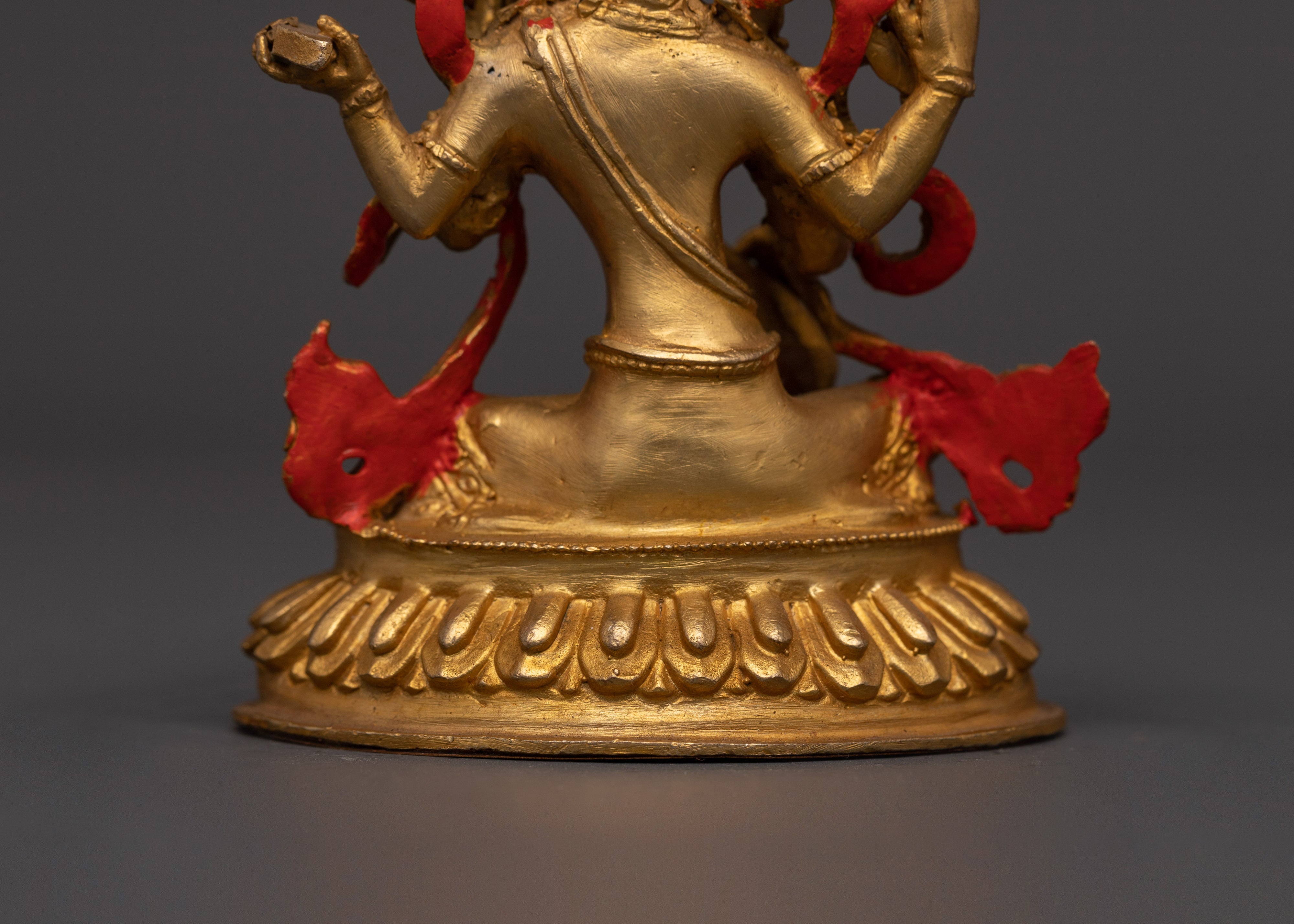 Gold Plated Saraswati Devi Statue | Goddess Idol of Wisdom, Purity & Knowledge