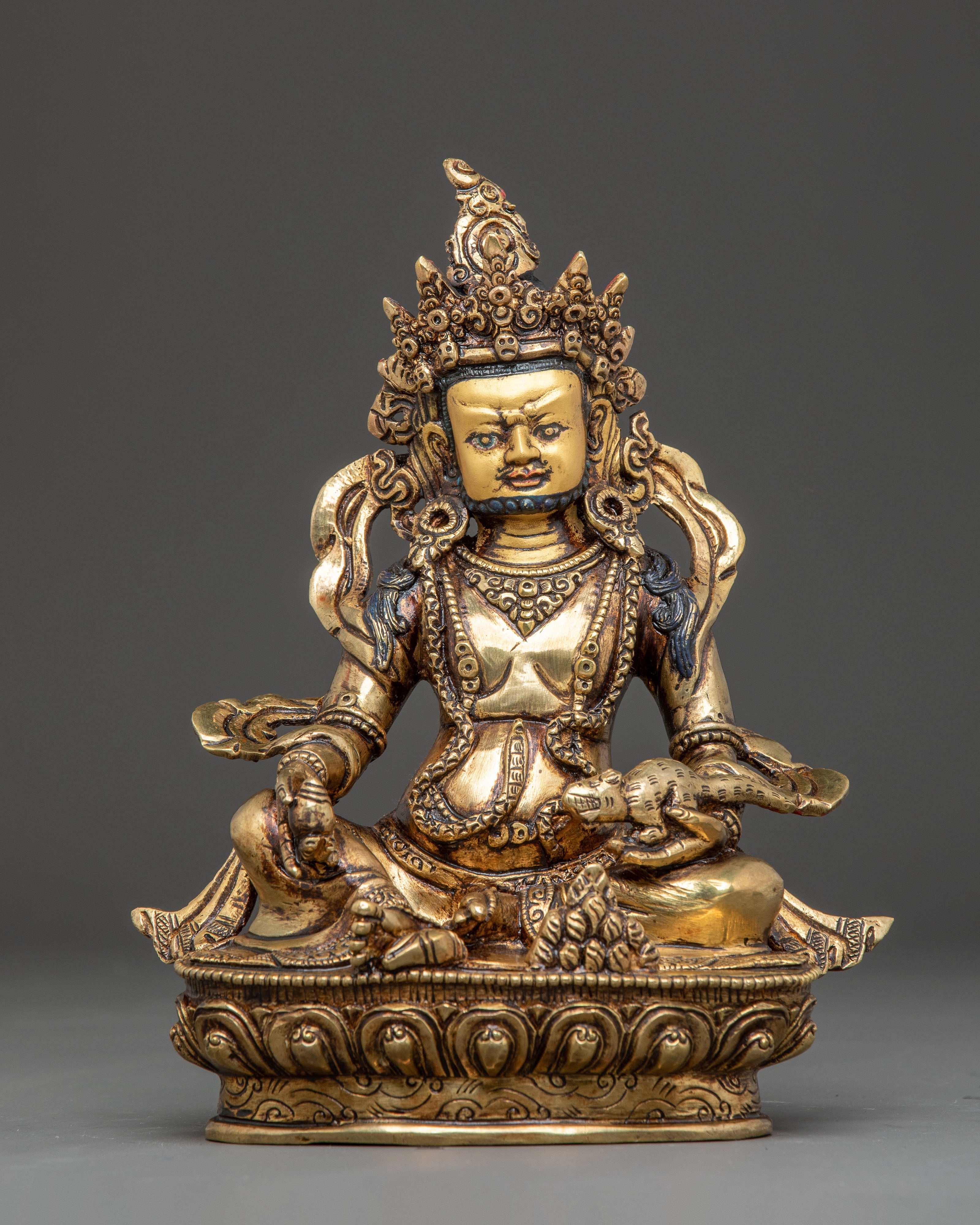 Golden Wealth Deity Dzambhala Statue