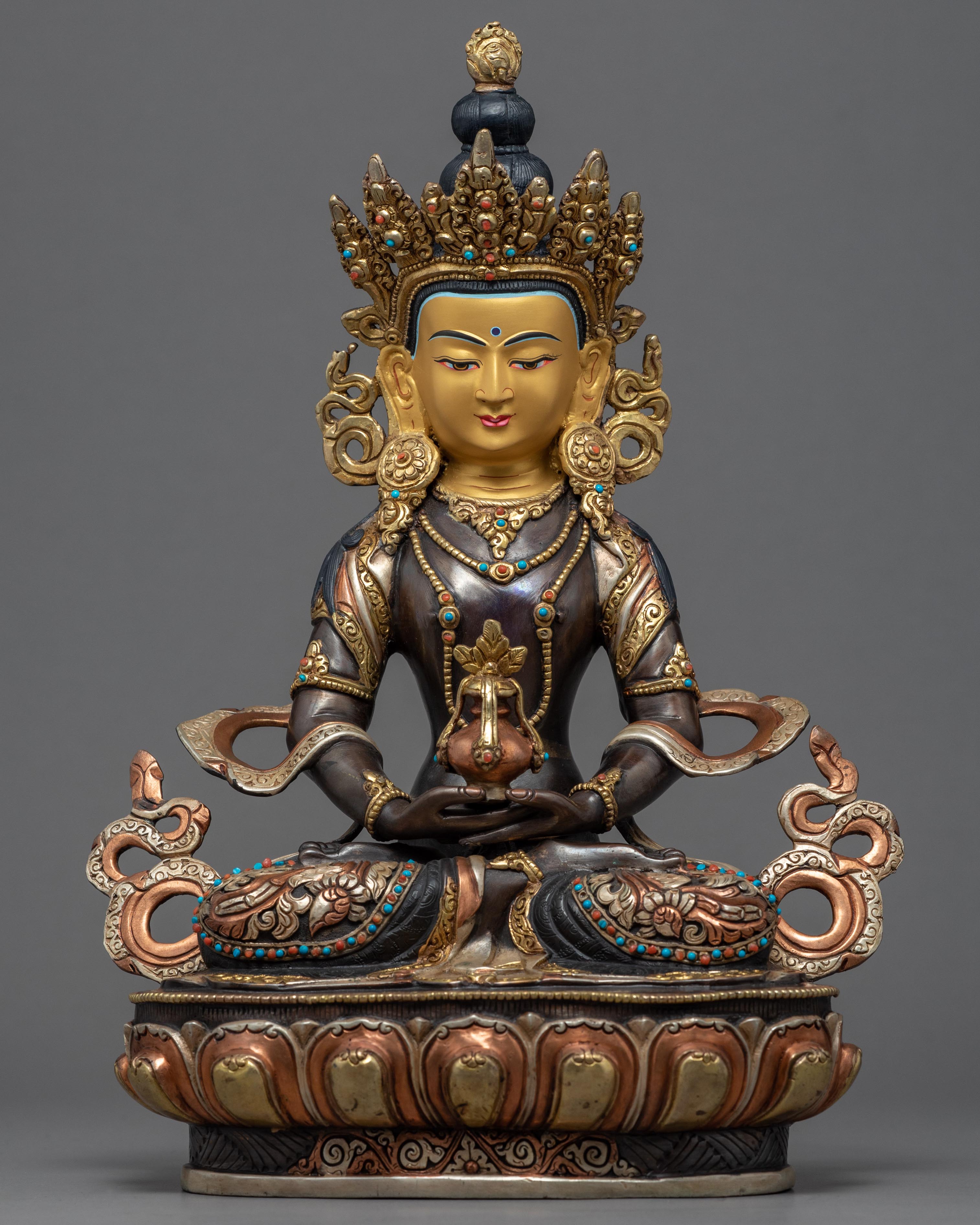 Buddha Amitayus Gold Sculpture