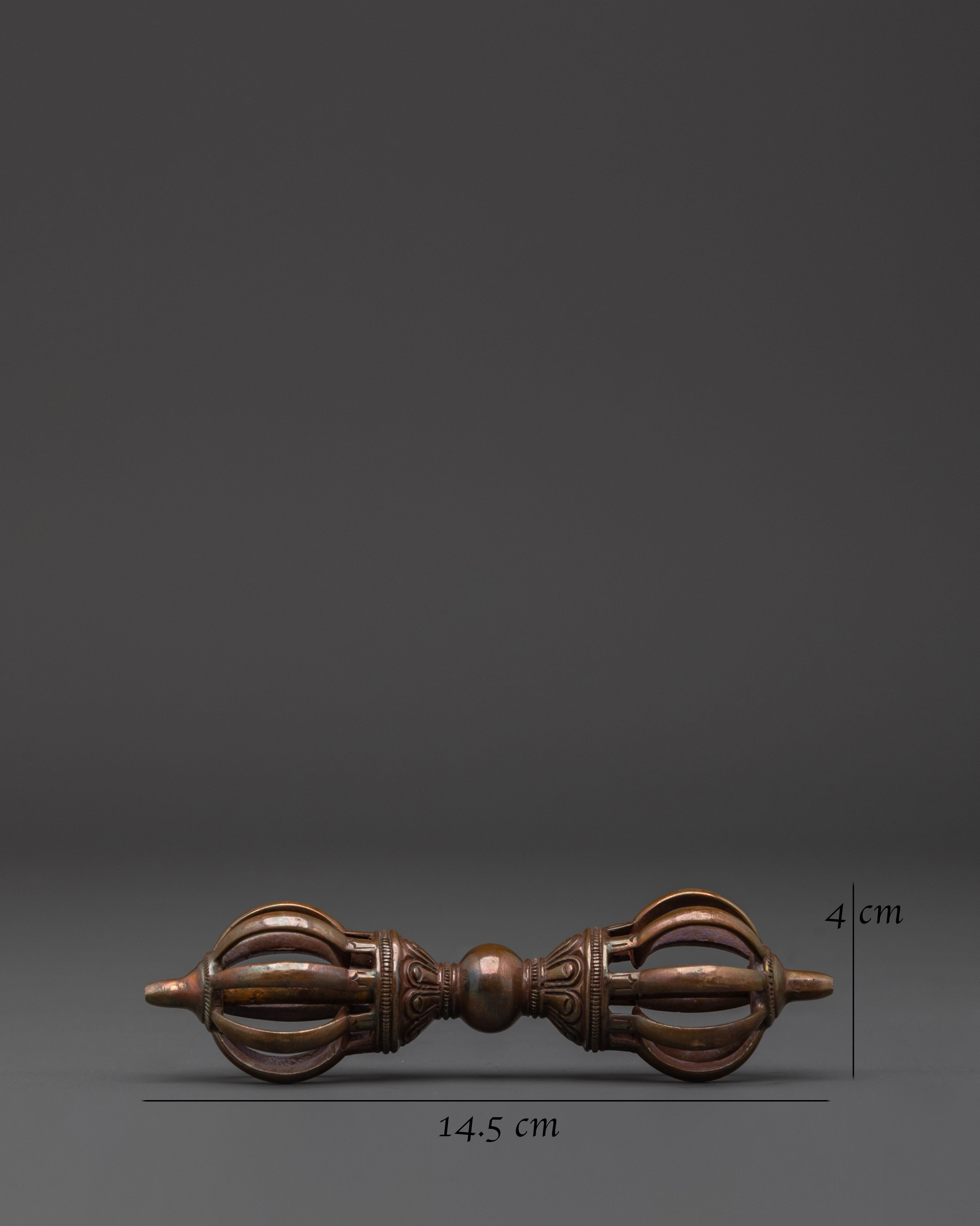 Oxidized Copper Dorje Vajra | Spiritual Protection